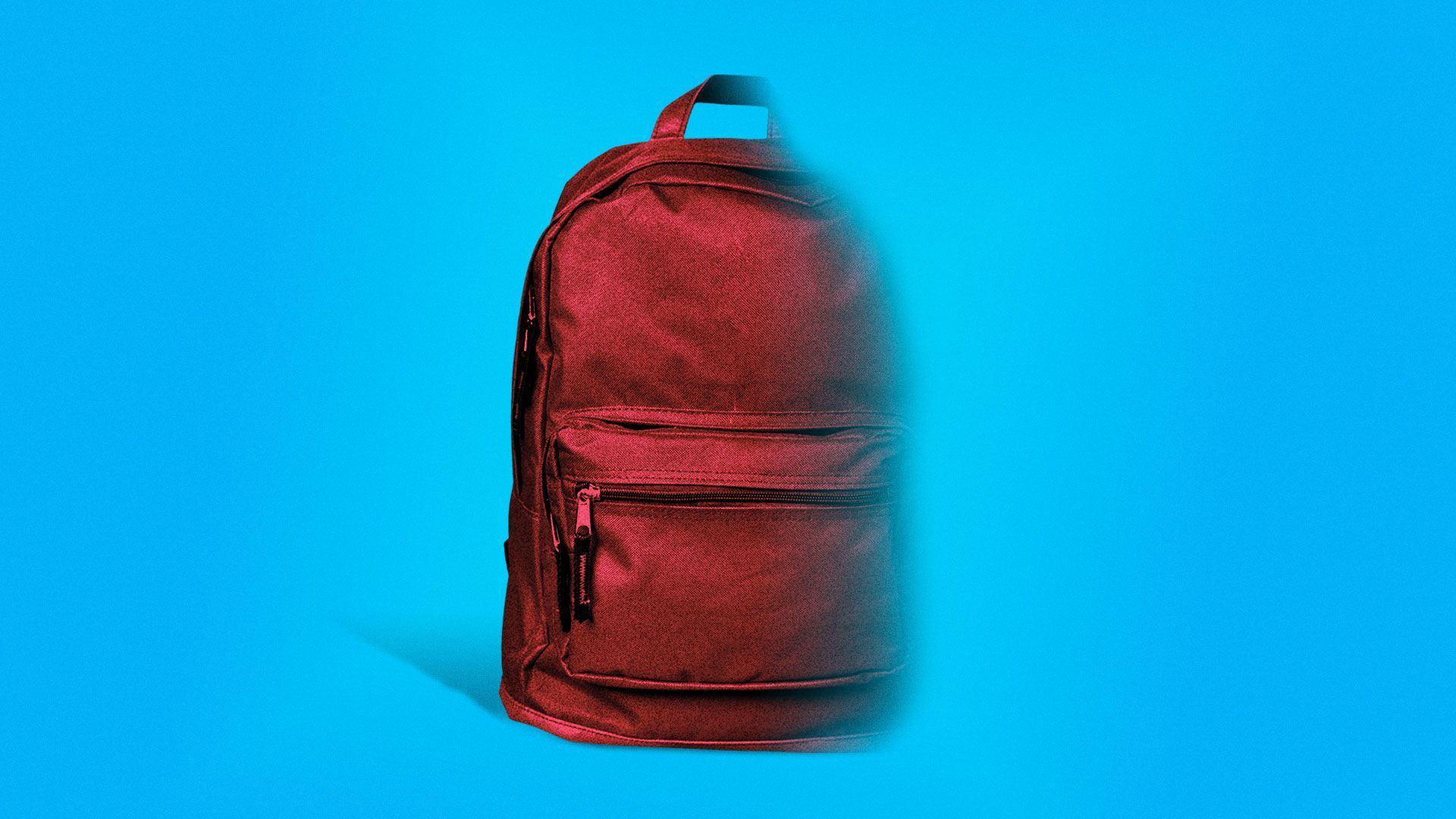 Illustration of disappearing backpack
