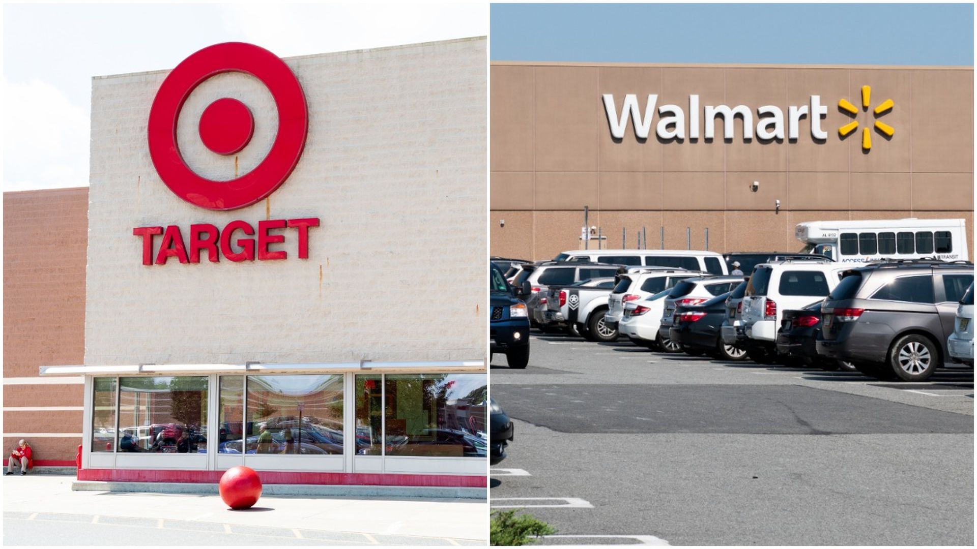 Target walmart photo joiner of store fronts