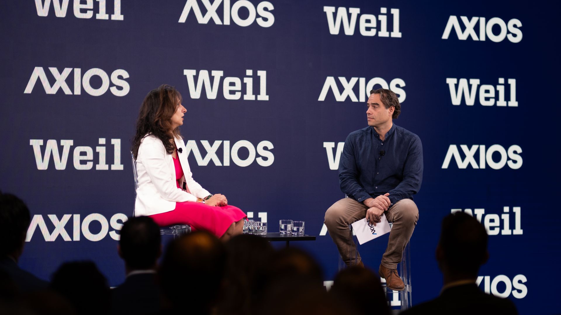 New York Stock Exchange president Lynn Martin in conversation with Axios' Dan Primack. Photo credit:
