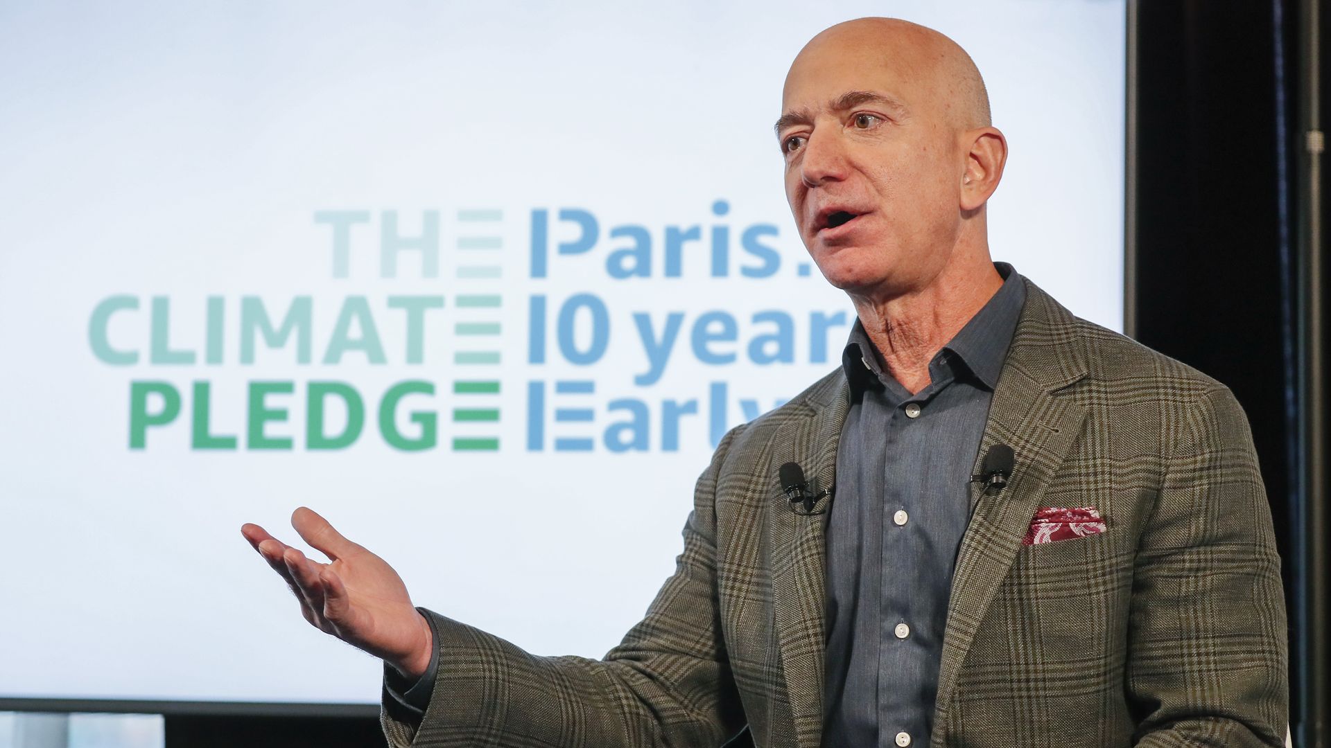 Jeff Bezos gives a climate speech