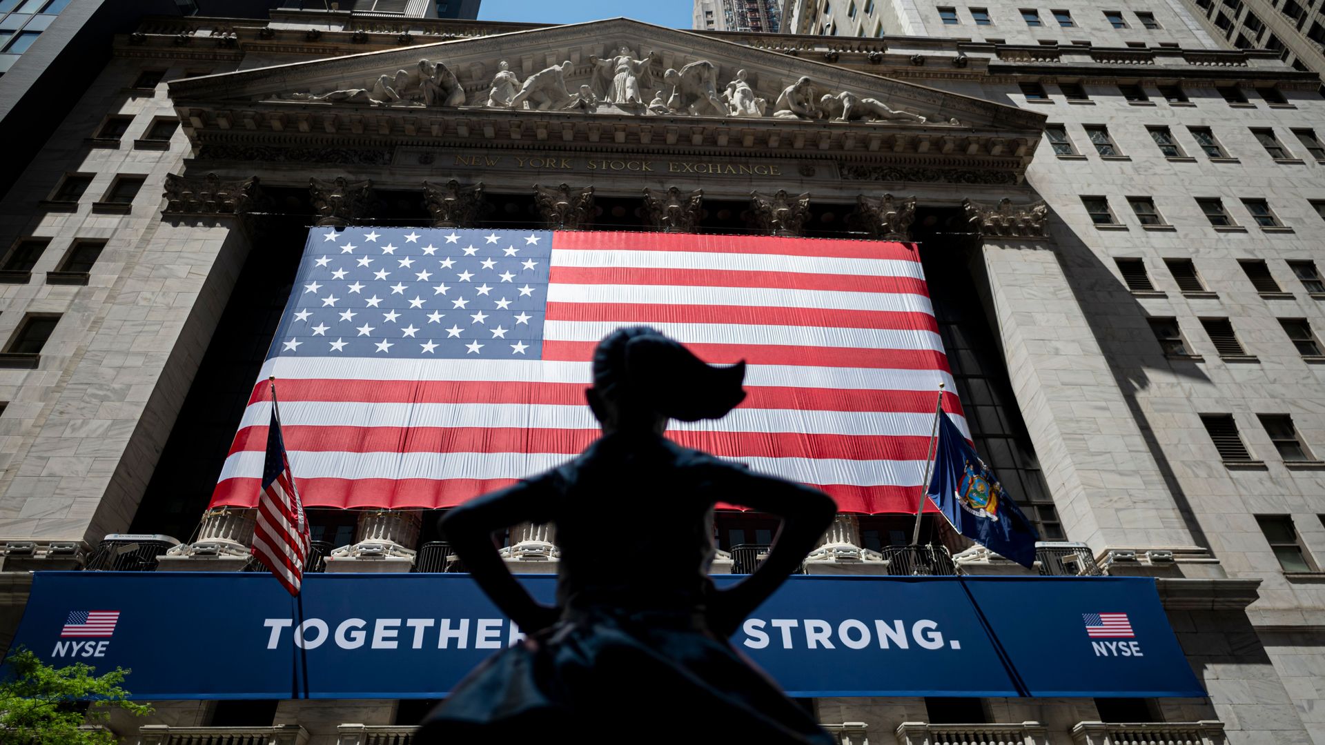 The outside of the New York Stock Exchange.