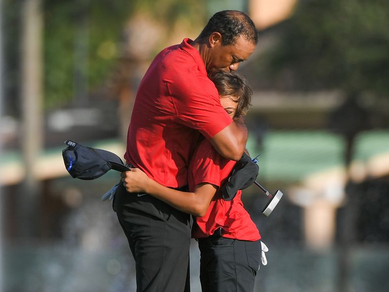 Tiger Woods, son Charlie finish second at PNC Championship