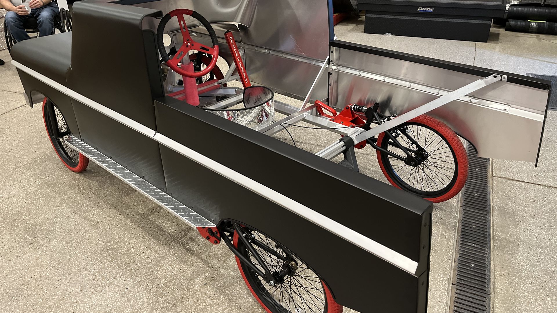 A photo of a soapbox car.