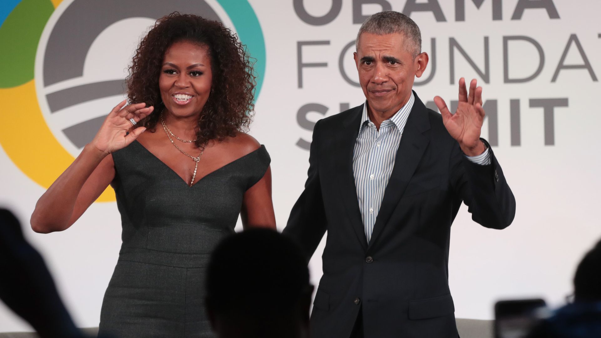  Former U.S. President Barack Obama and his wife Michelle close the Obama Foundation Summit together 