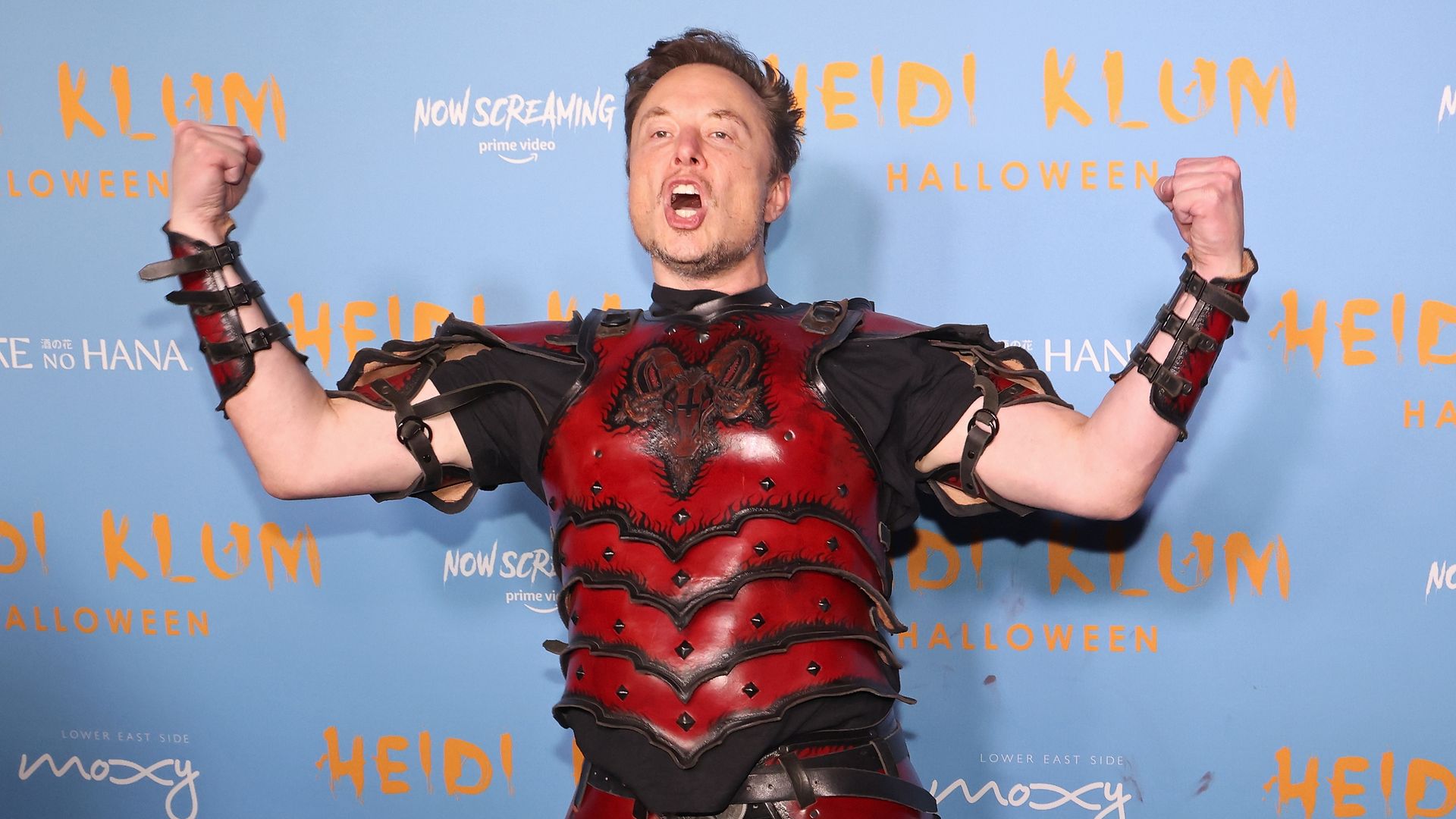 Elon Musk at a halloween party