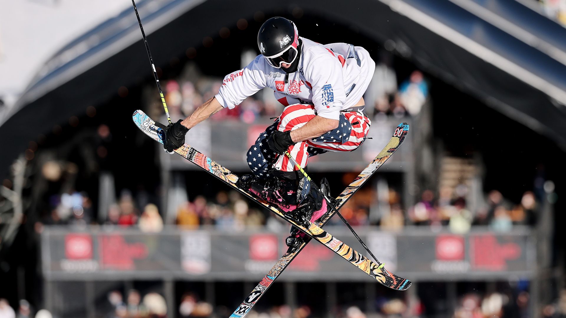 Nick Goepper of Team USA competes in the first run of the Aspen Snowmass Men's Freeski Halfpipe Finals during the Toyota US Grand Prix 2026 at Aspen Snowmass Ski Resort on January 10, 2026 in Aspen, Colorado.