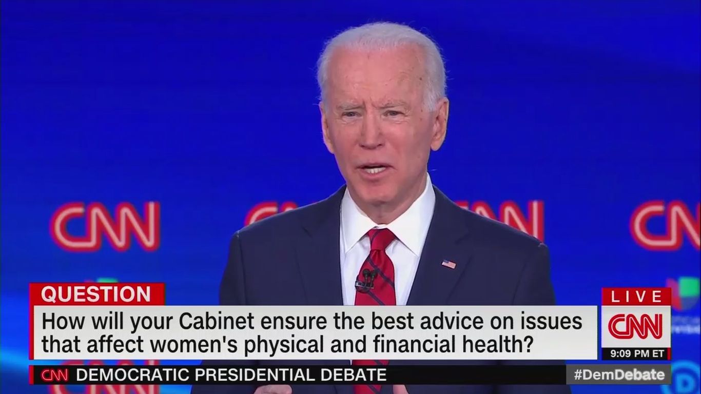 Joe Biden commits to picking a woman as his running mate