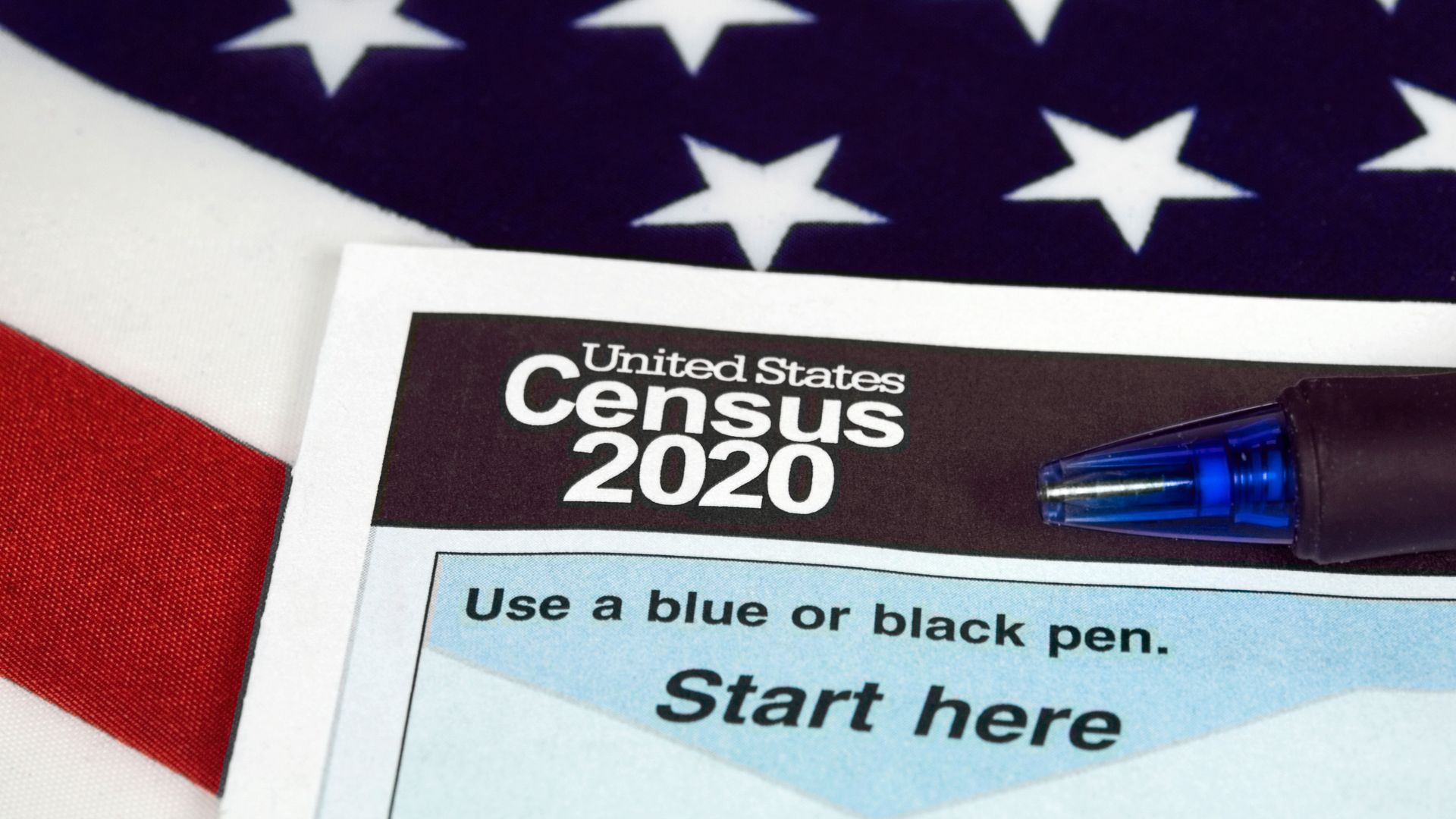 Photo of a 2020 Census form