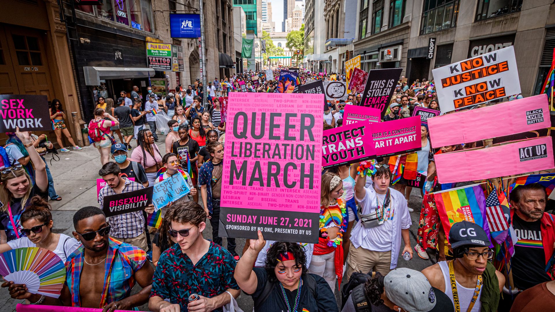 New York Pride event in 2021. 