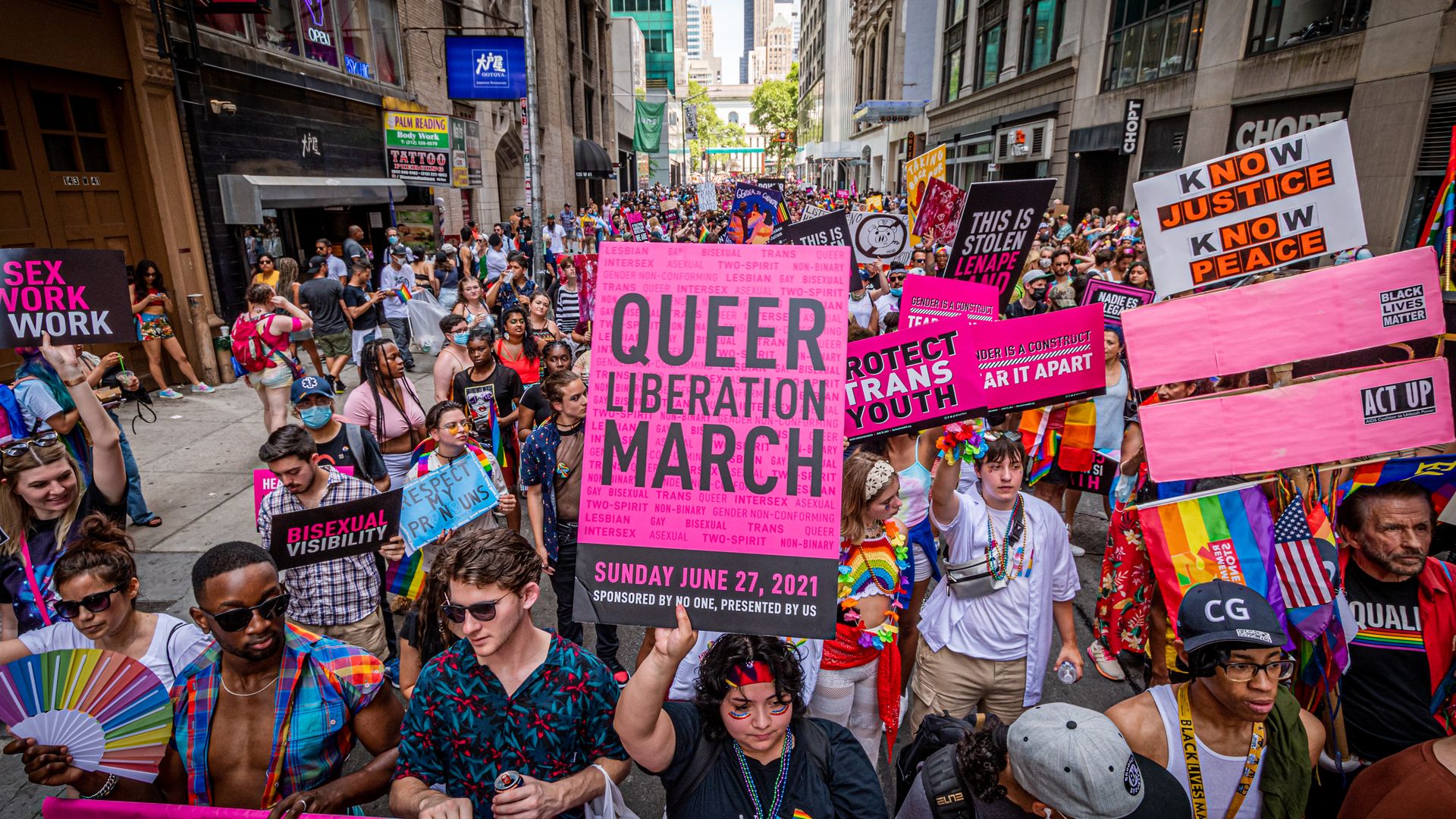 New York Pride event in 2021.