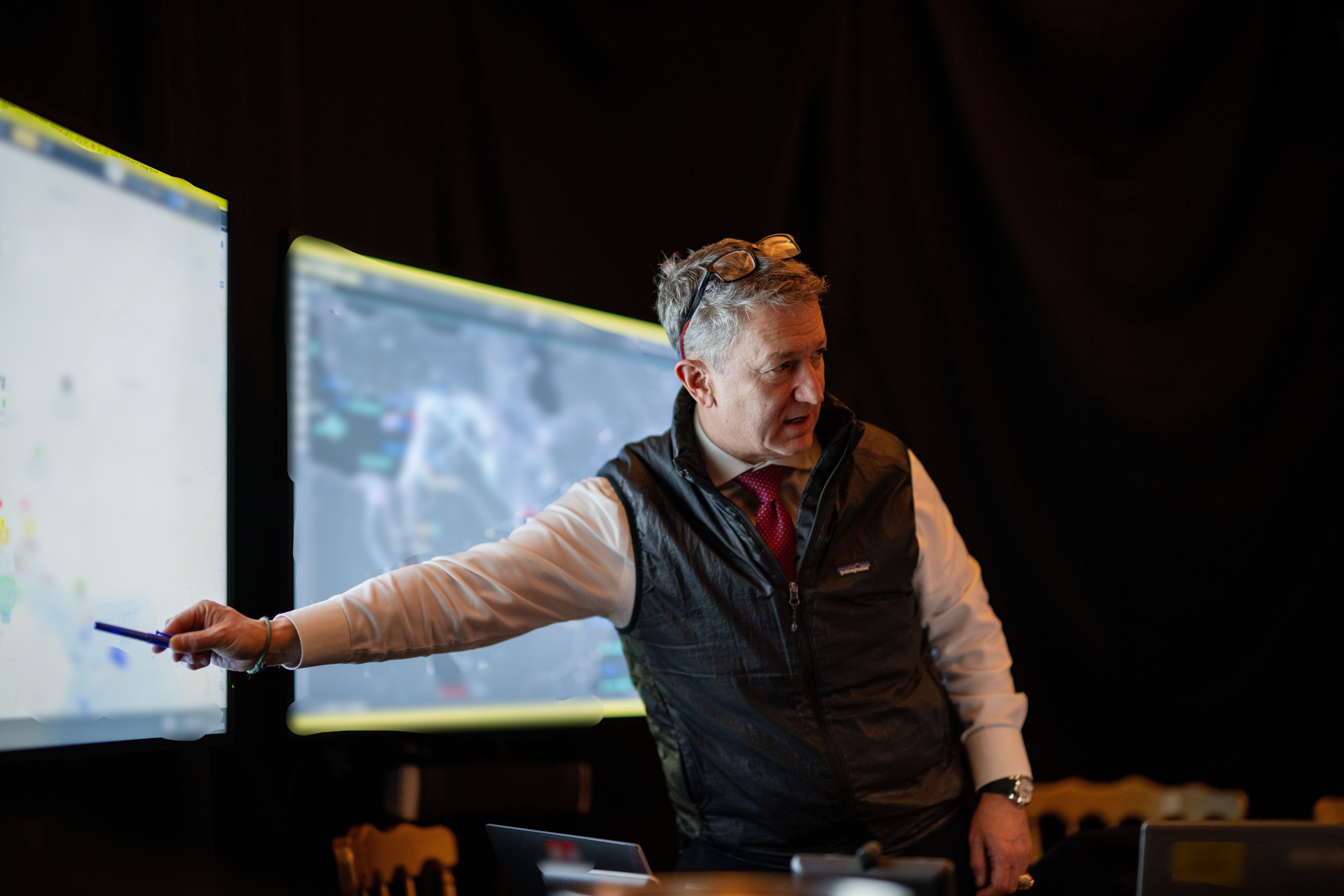 PALM BEACH, FLORIDA - FEBRUARY 28: (EDITOR'S NOTE: This handout image was provided by a third-party organization and may not adhere to Getty Images' editorial policy) Chairman of the Joint Chiefs of Staff Air Force Gen. Dan Caine speaks as U.S. President Donald Trump oversees "Operation Epic Fury" a