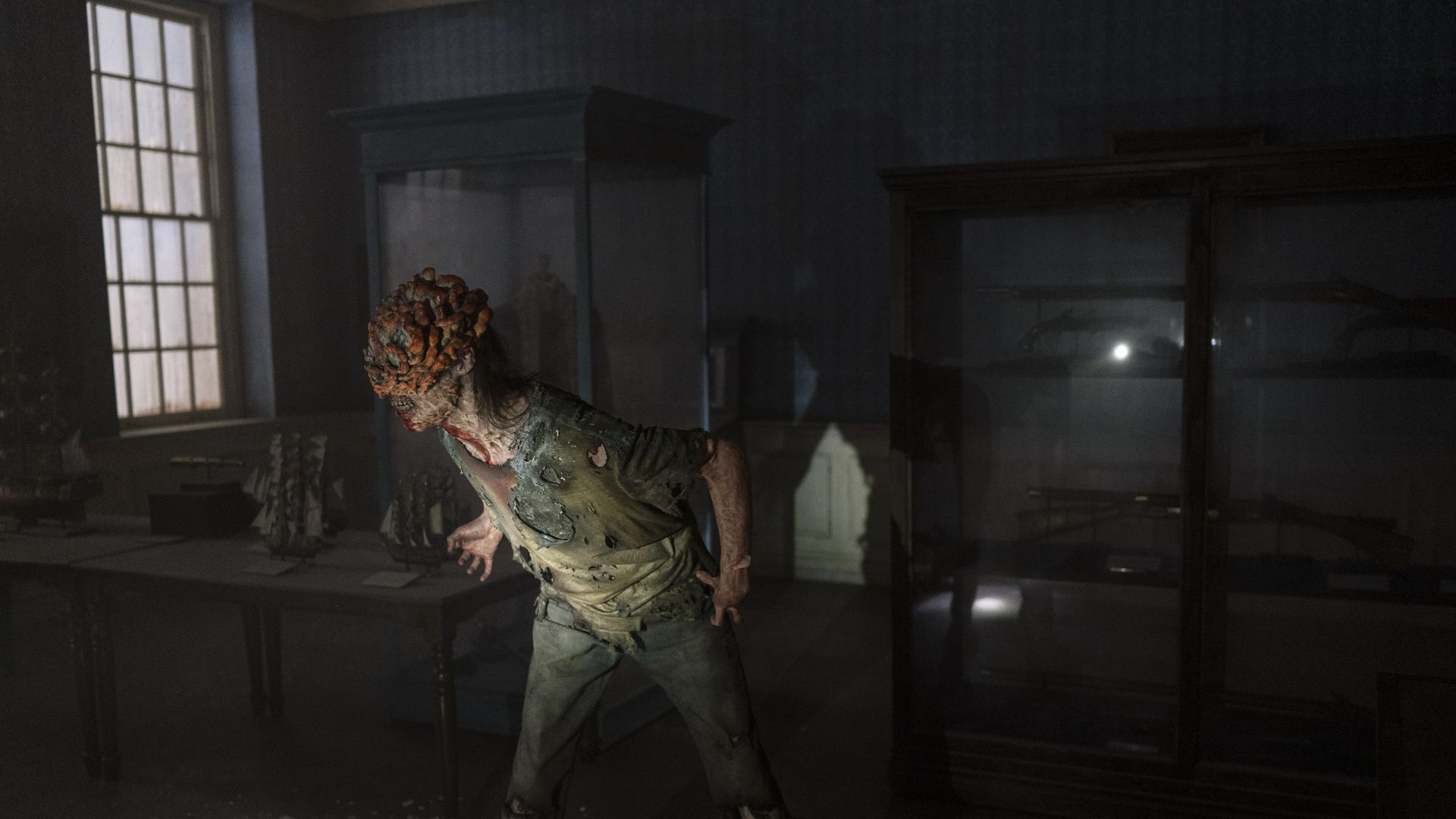 Mushroom headed zombie in The Last of Us