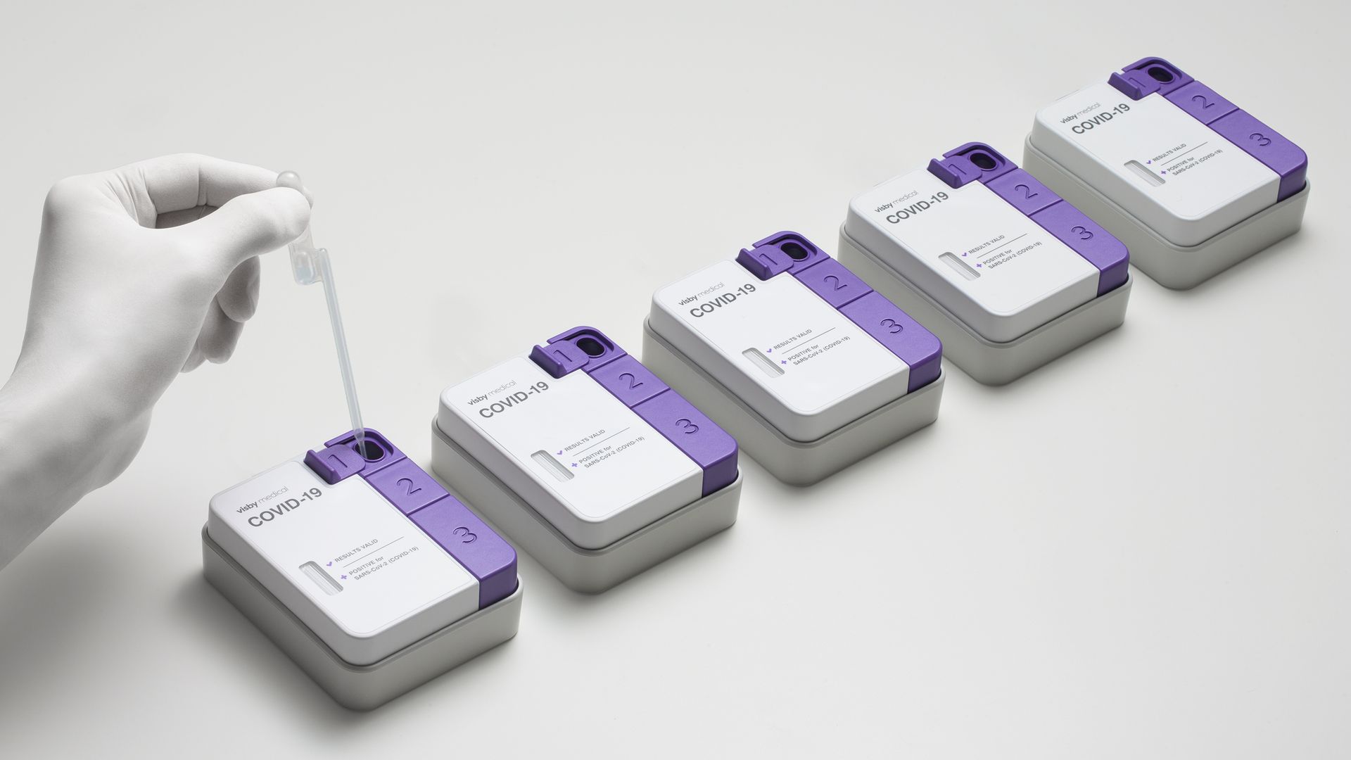 A photo of Visby's coronavirus test