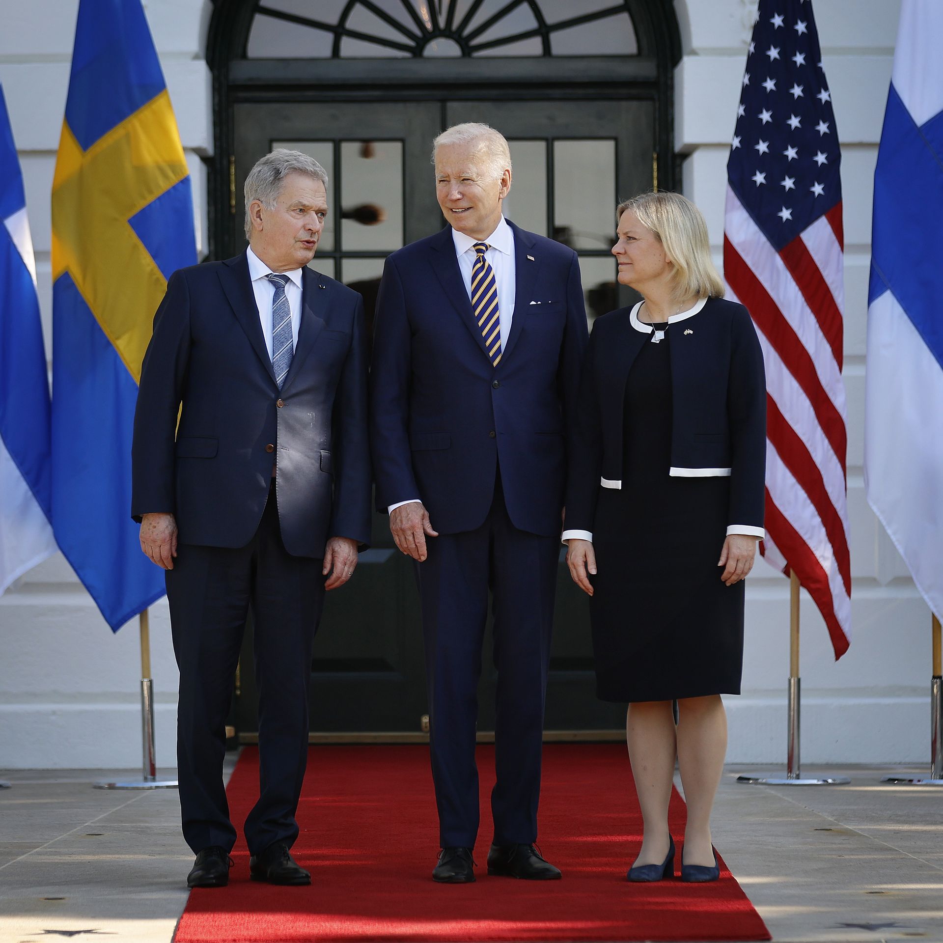 Biden with the leaders of Sweden and Finland