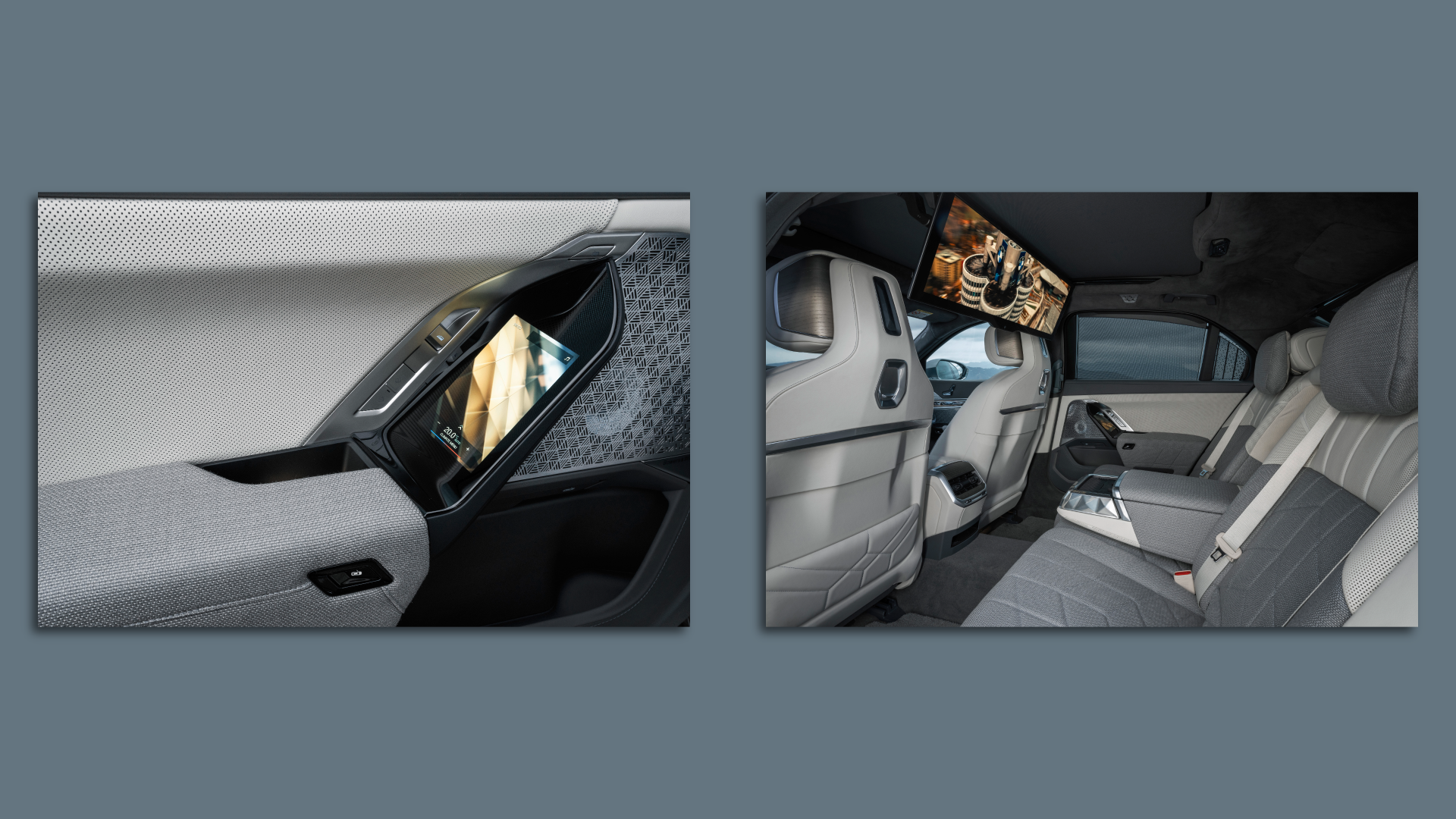Inside the BMW i7.