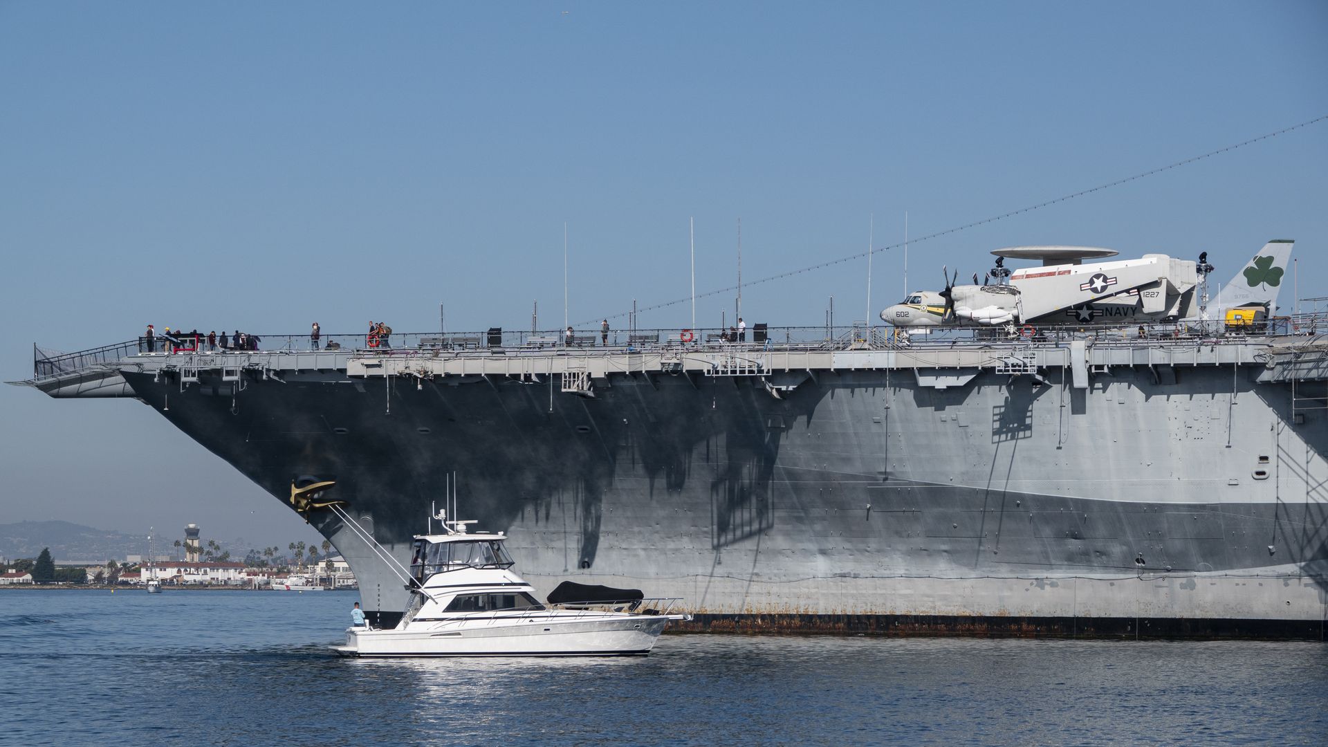 the USS Midway museum, on an aircraft carrier in the San Diego Bay
