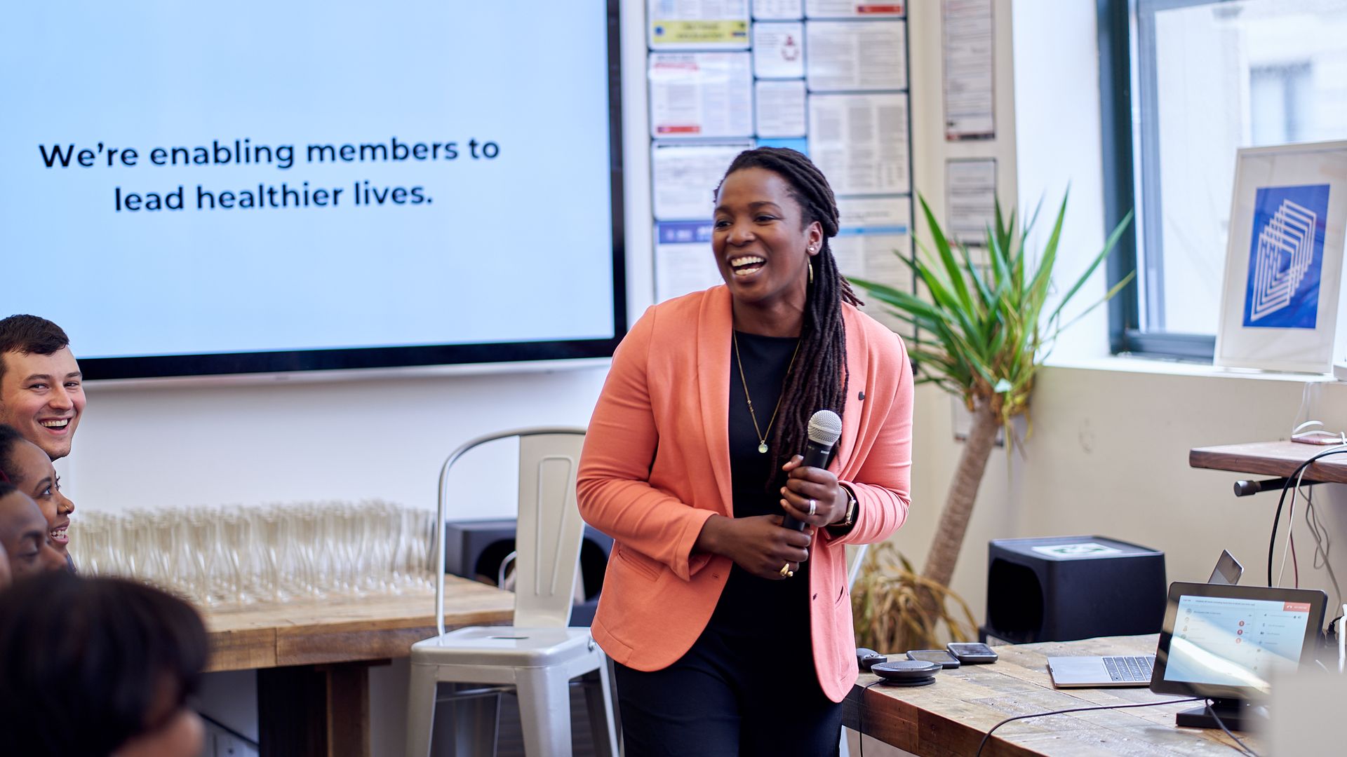 Candid photo of the new CEO of Cityblock Health, Toyin Ajayi.