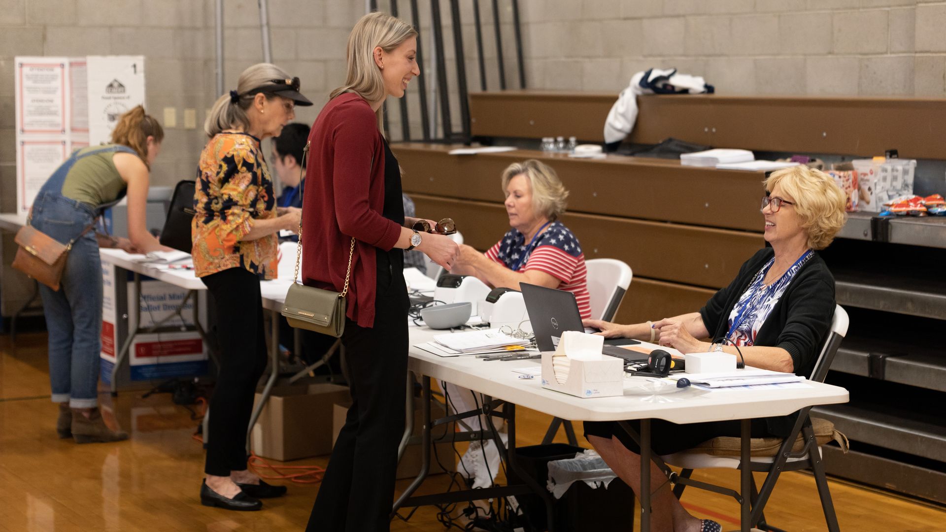  Voters cast their ballots at Reno High School for the Nevada primary on June 14, 2022 in Reno, Nevada.
