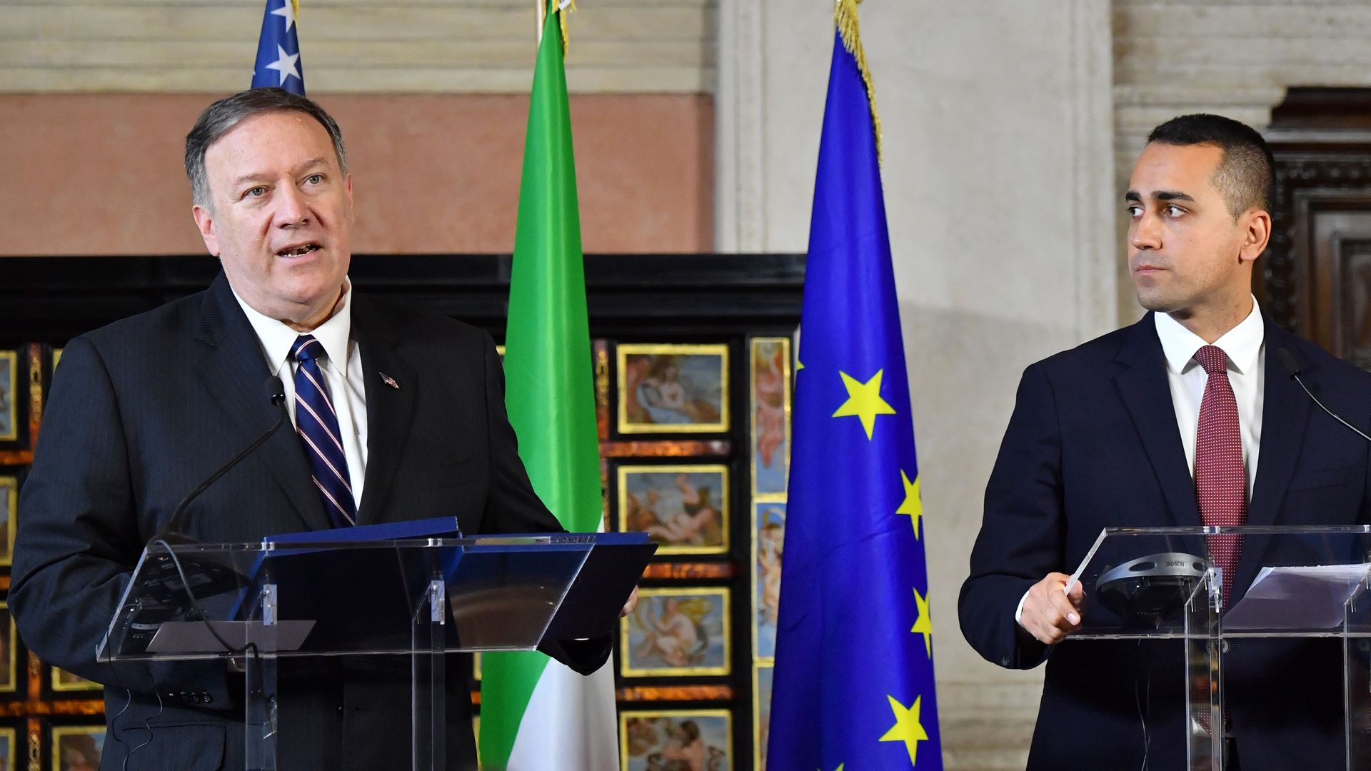 Mike Pompeo in Italy.