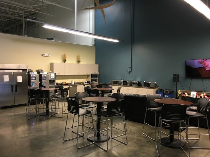 kitchen at avidxchange office