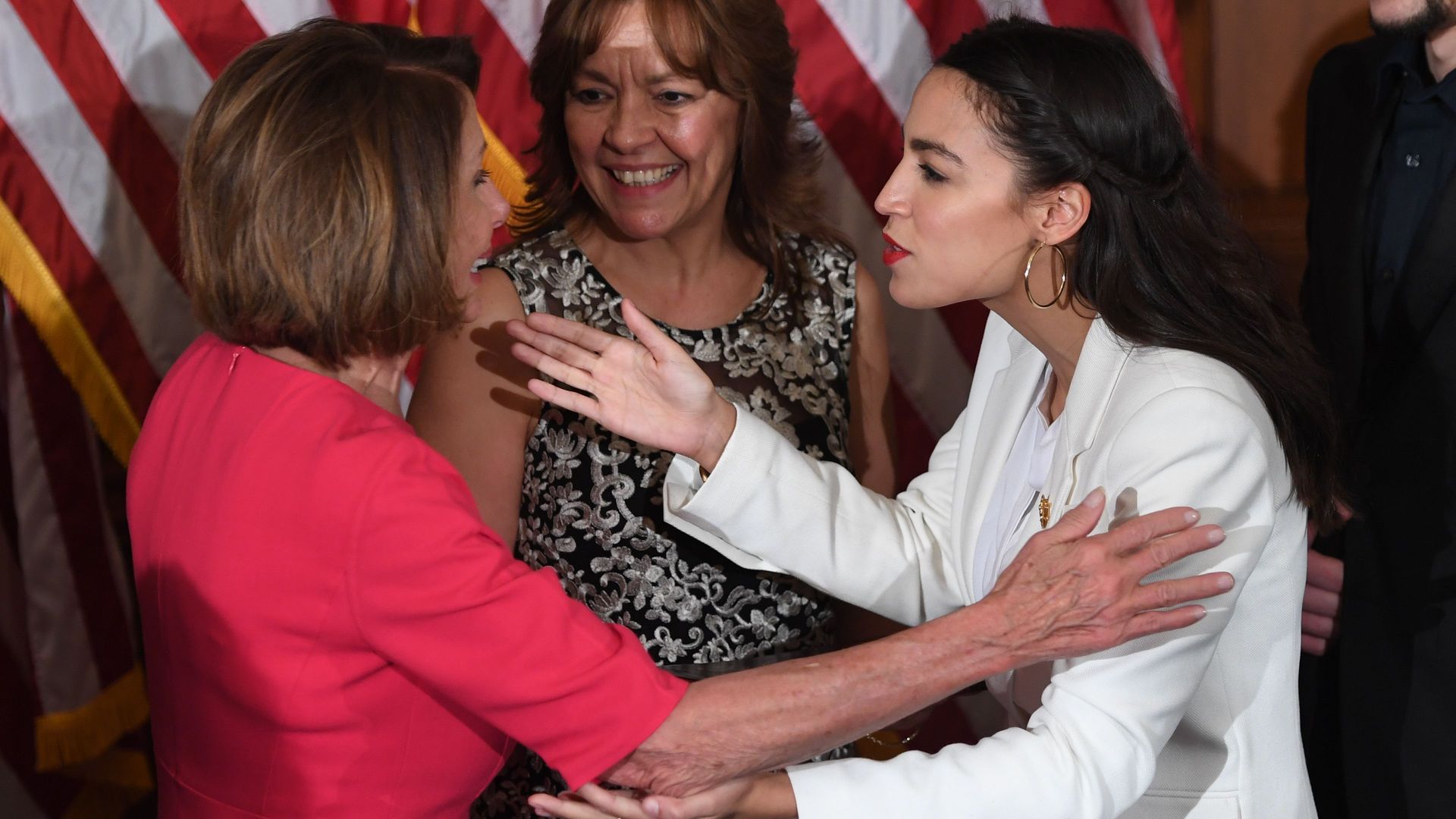 Picture of Nancy Pelosi and Alexandria Ocasio-cortez