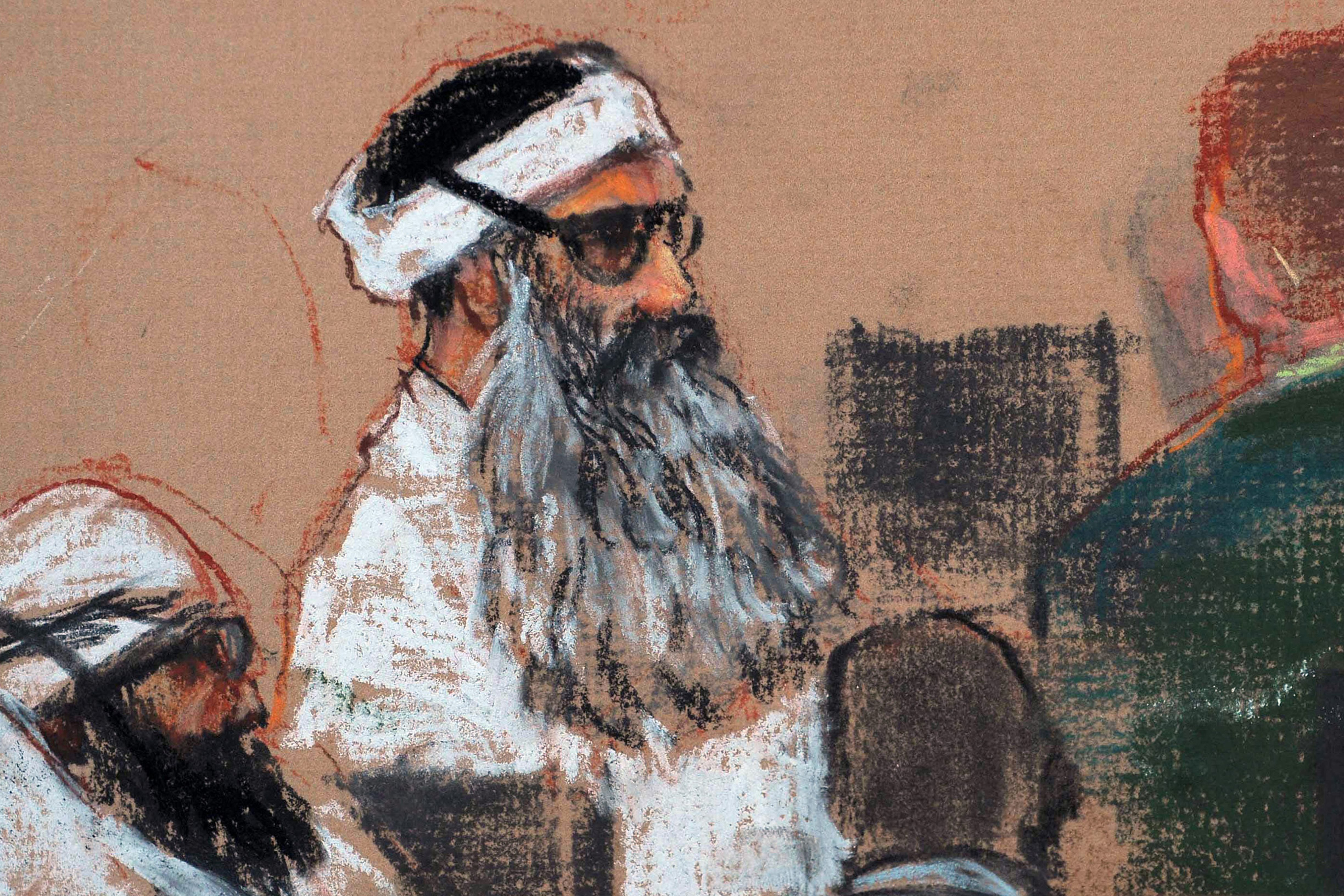 Courtroom sketch from 2008 shows 9/11 plot leader
