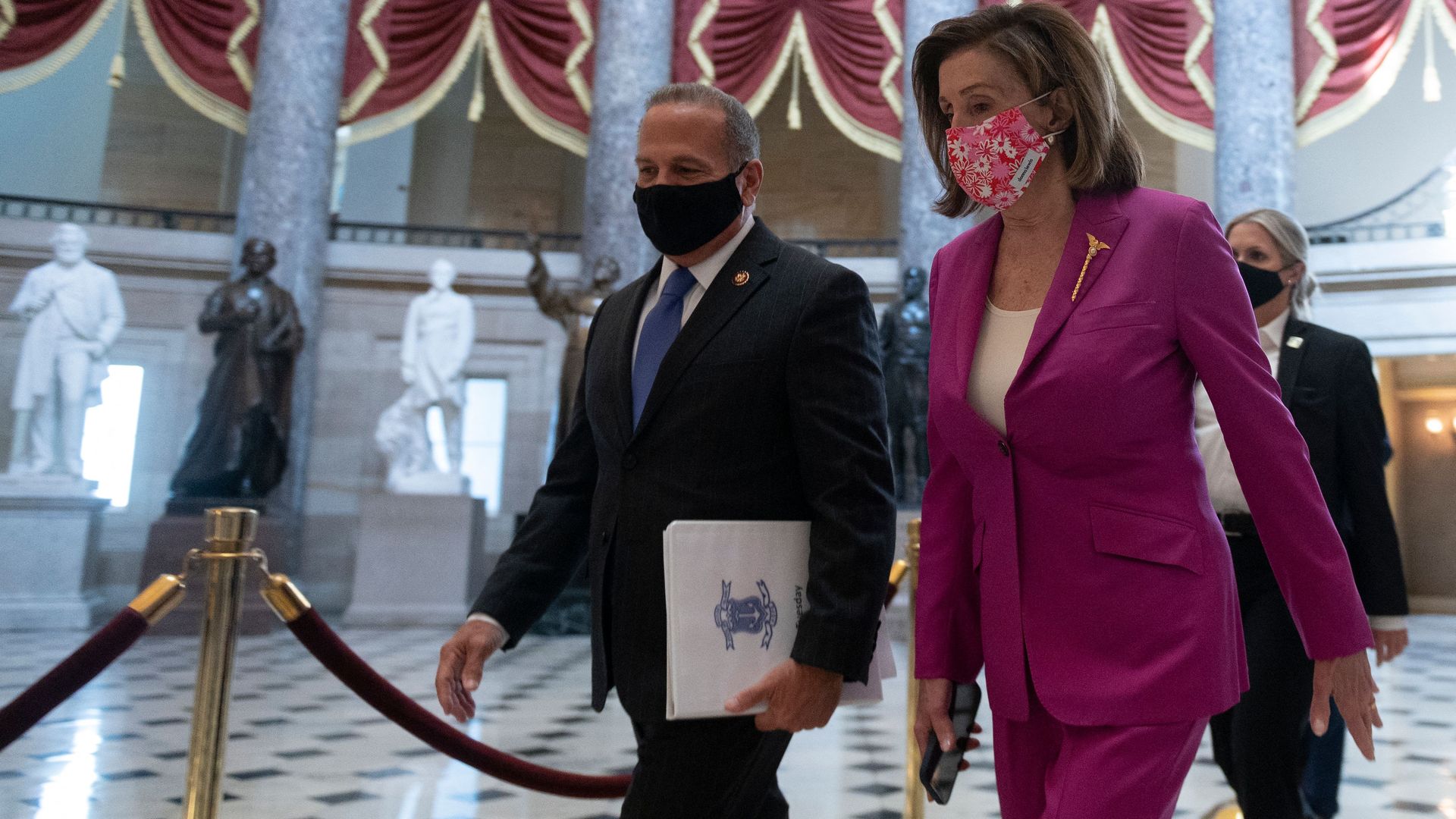 House Speaker Nancy Pelosi (D-Calif.) walking in the Capitol on March 9.