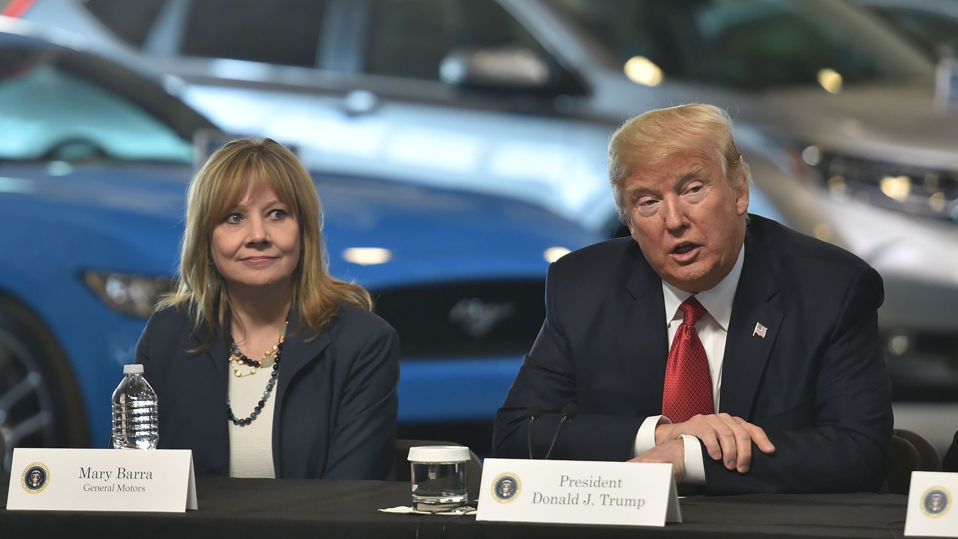 President Trump and GM CEO Mary Barra