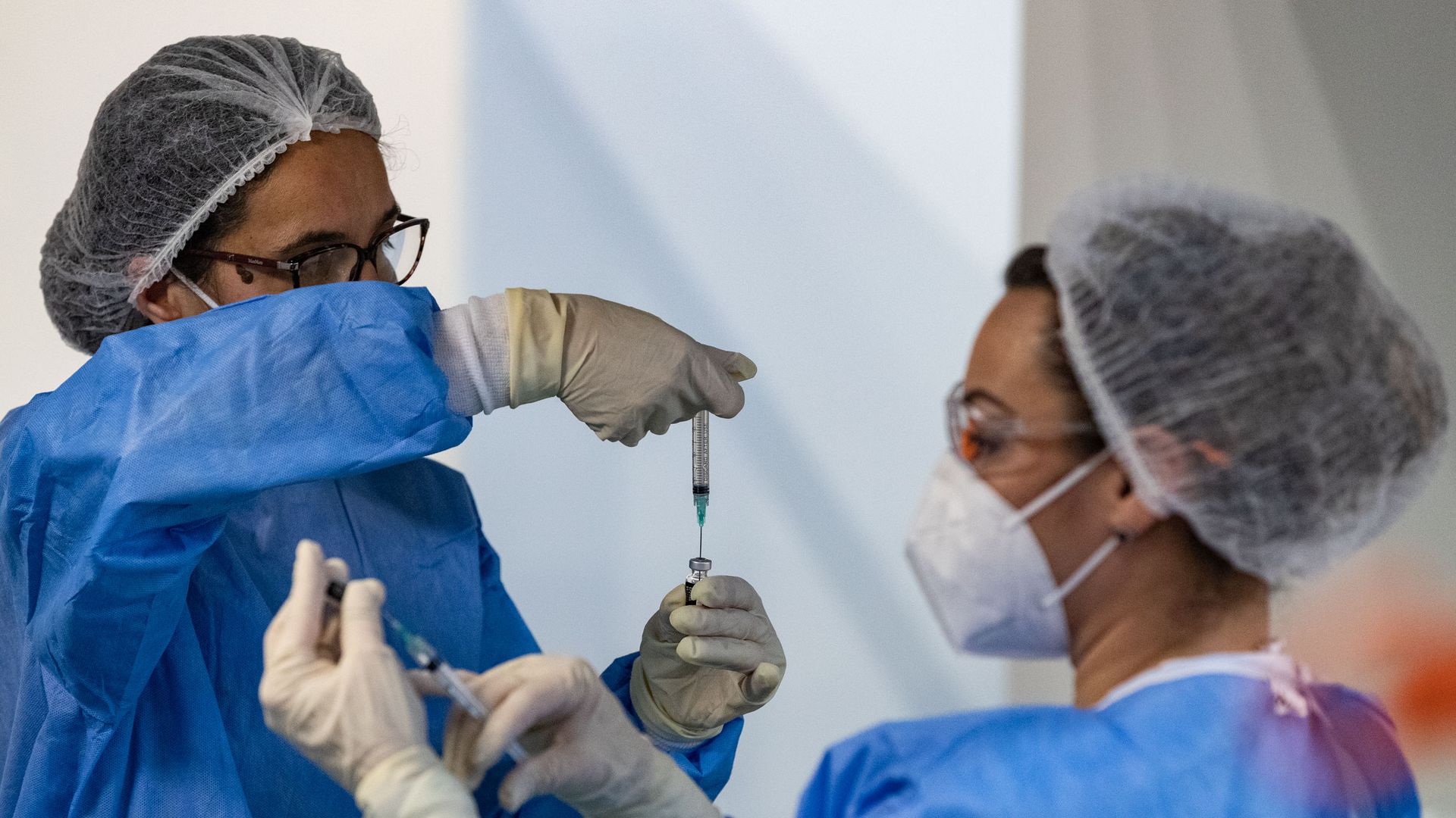 Coronavirus vaccination in Iseo, Italy, on February 26, 2021. 