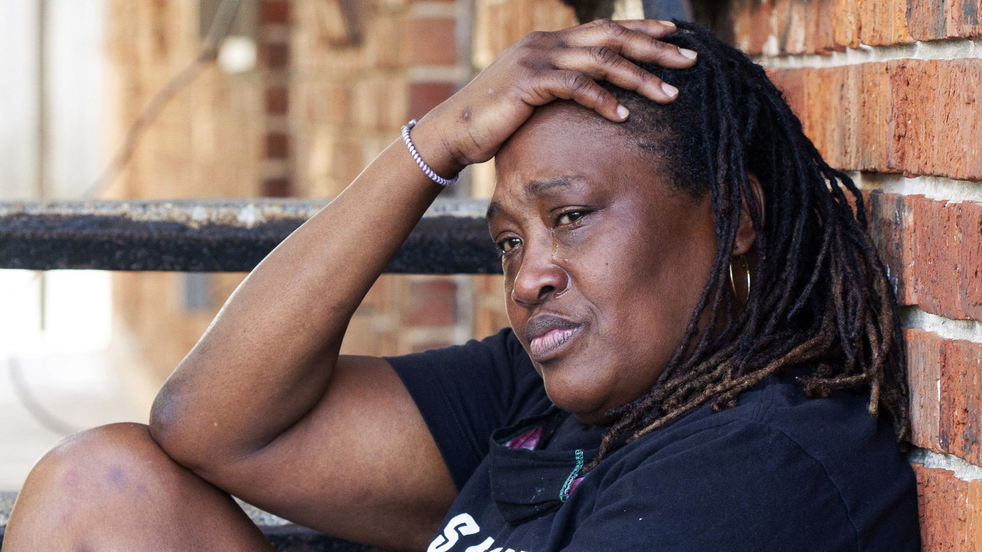 Natasha Blunt of New Orleans, who is at risk of eviction.