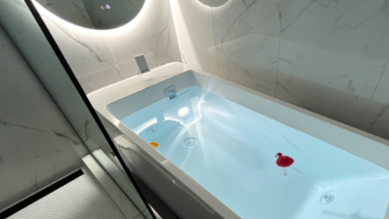 The cold plunge bath.