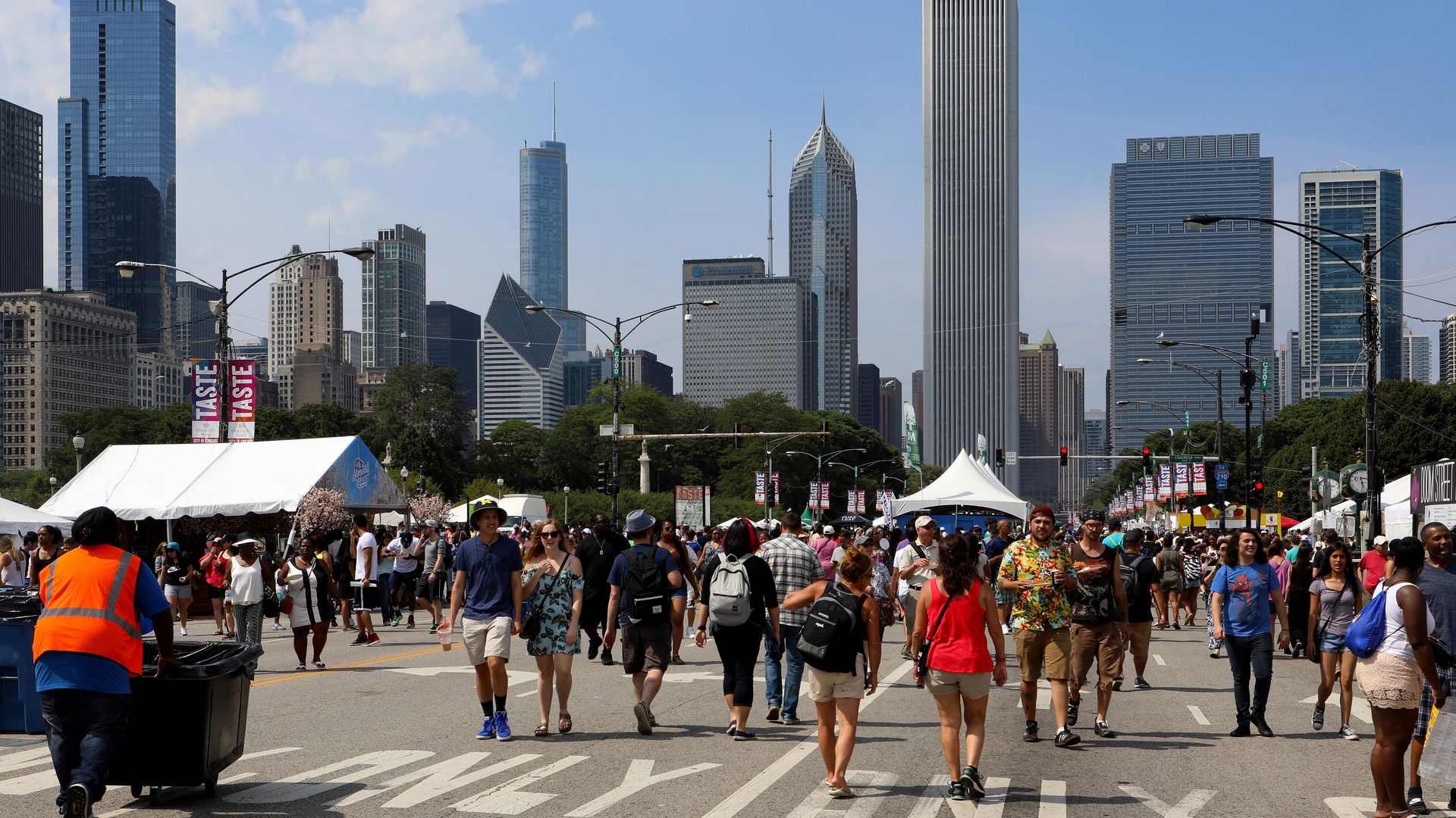 Photo of people at a street festival