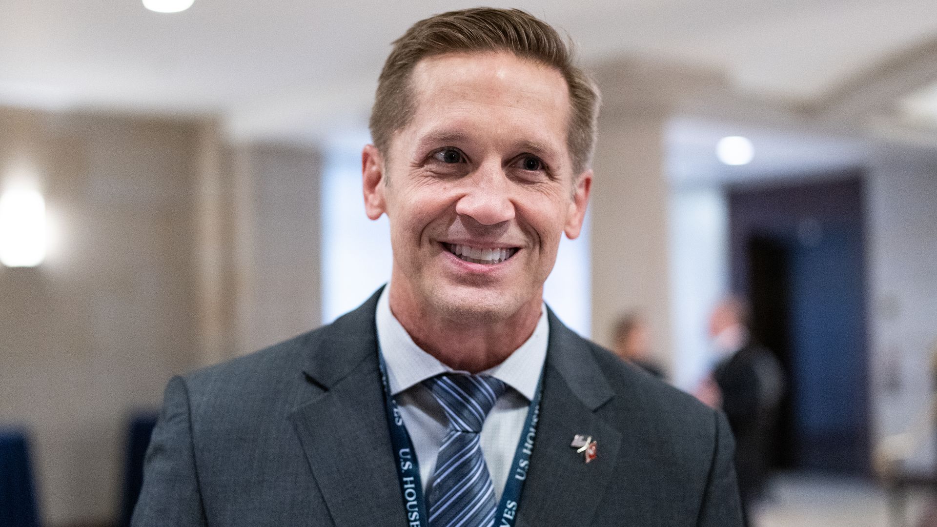 Rich McCormick stands in the halls during orientation for new members of Congress