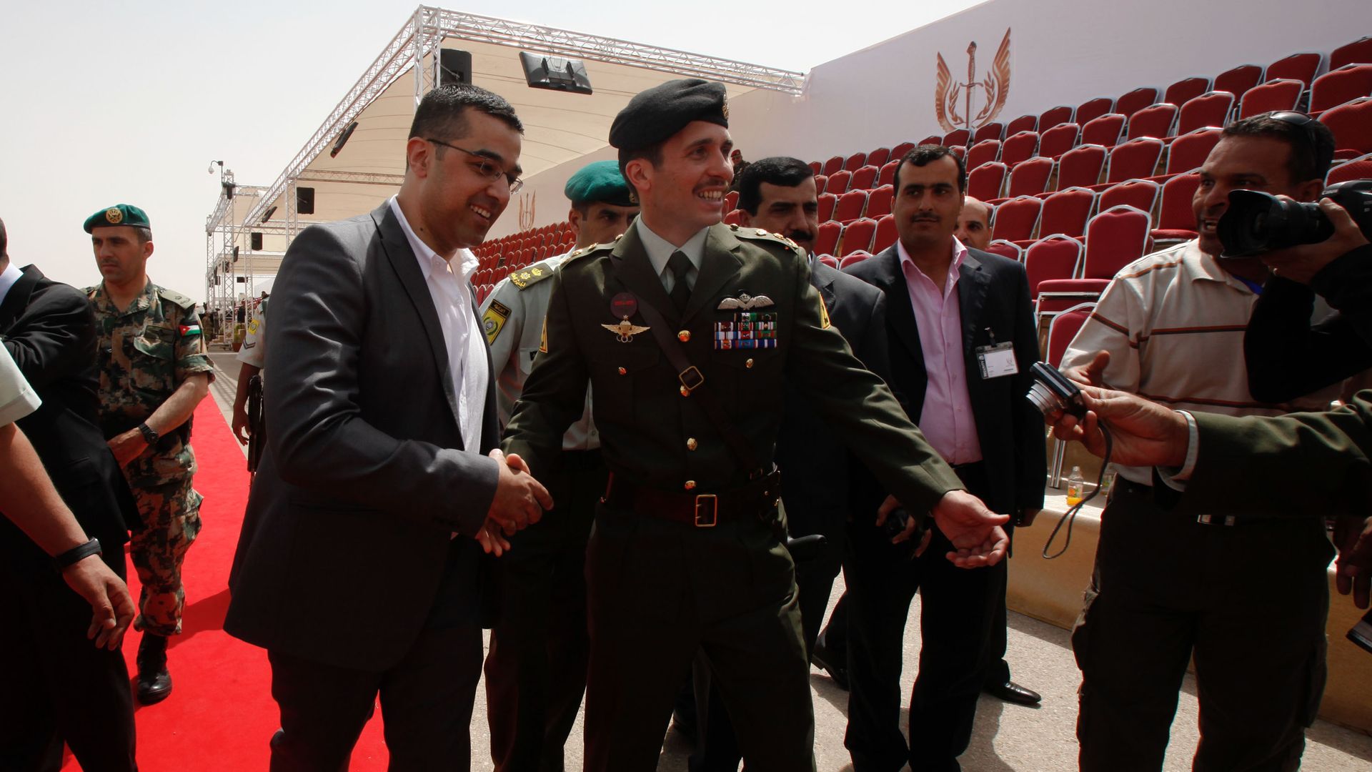 Jordanian Prince Hamzah Bin al-Hussein attends the SOFEX Jordan on May 11, 2010 in Amman, Jordan.
