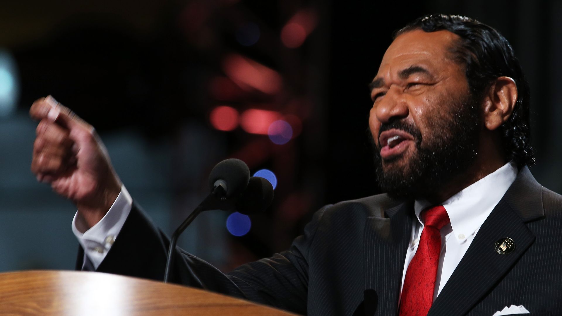 Rep. Al Green (D-TX) speaks during day two of the Democratic National Convention at Time Warner Cable Arena on September 5, 2012 in Charlotte, North Carolina. 