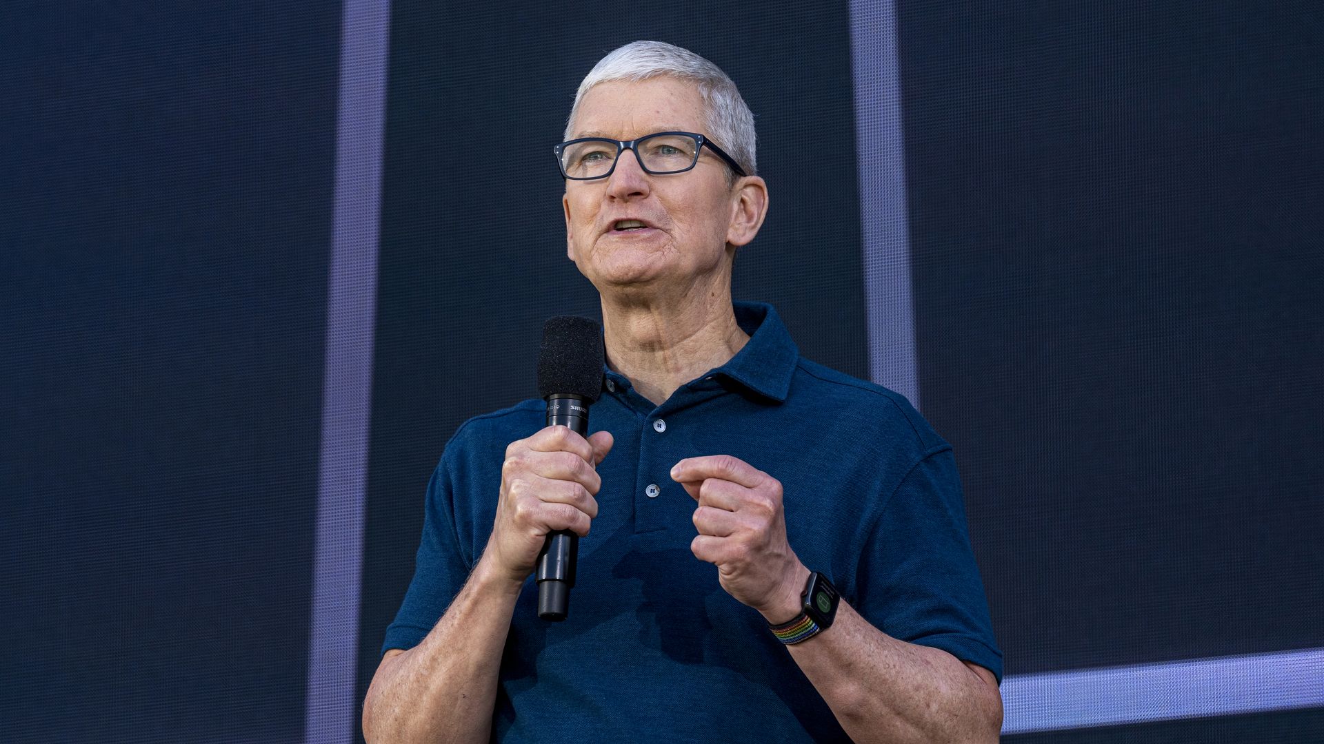 Apple CEO Tim Cook, speaking at WWDC 2022