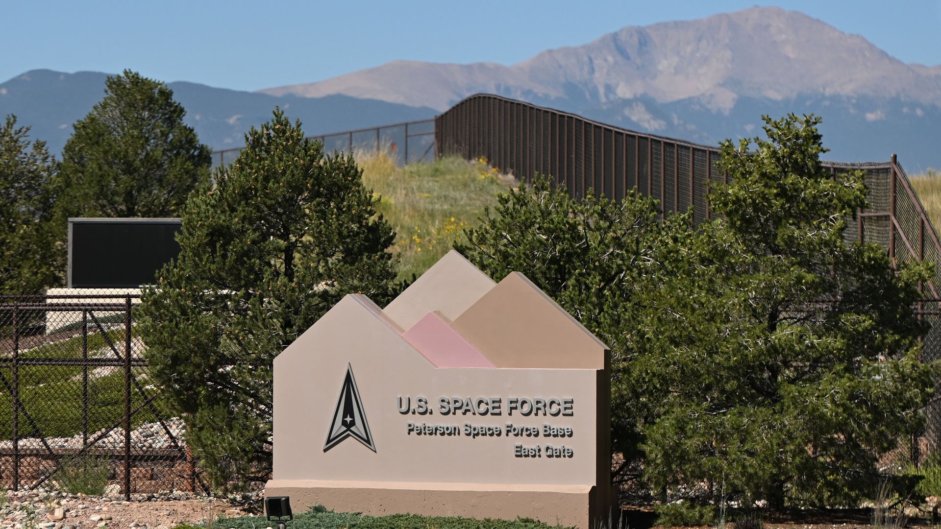 U.S. Space Force at Peterson Space Force Base in Colorado Springs. Photo: RJ Sangosti/Denver Post via Getty Images