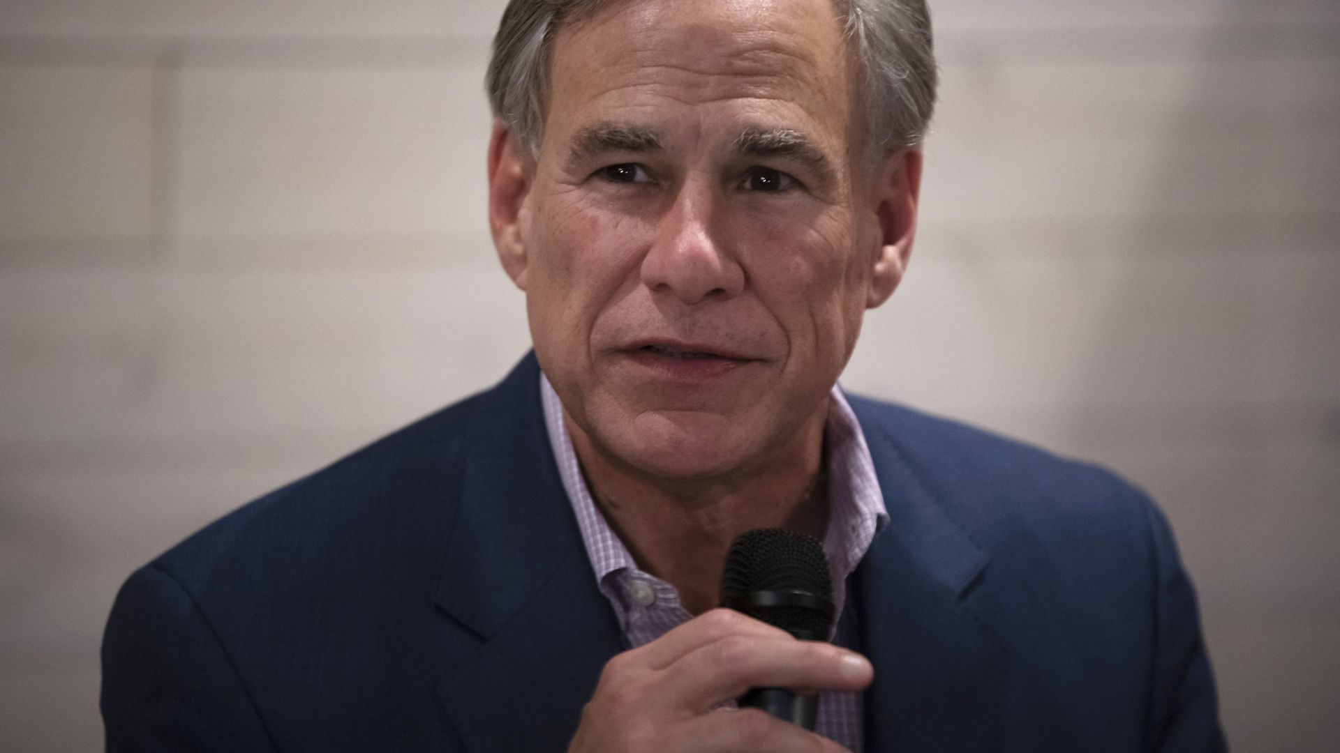 Greg Abbott, governor of Texas, speaks during a Get Out The Vote campaign event in Beaumont, Texas, U.S., on Thursday, Feb. 17, 2022.