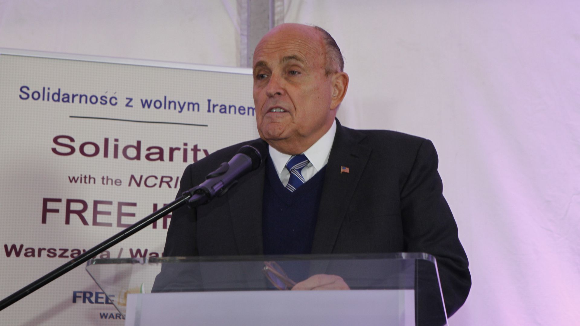  A press briefing held by Rudy Giuliani in Warsaw