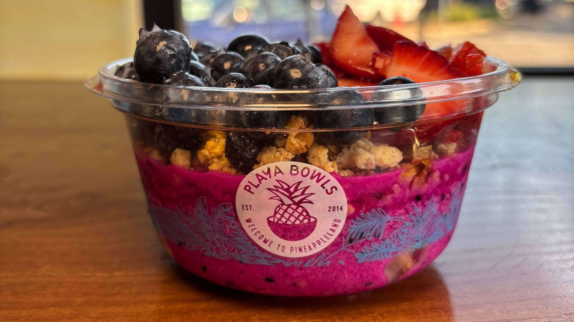 An acai bowl with berries