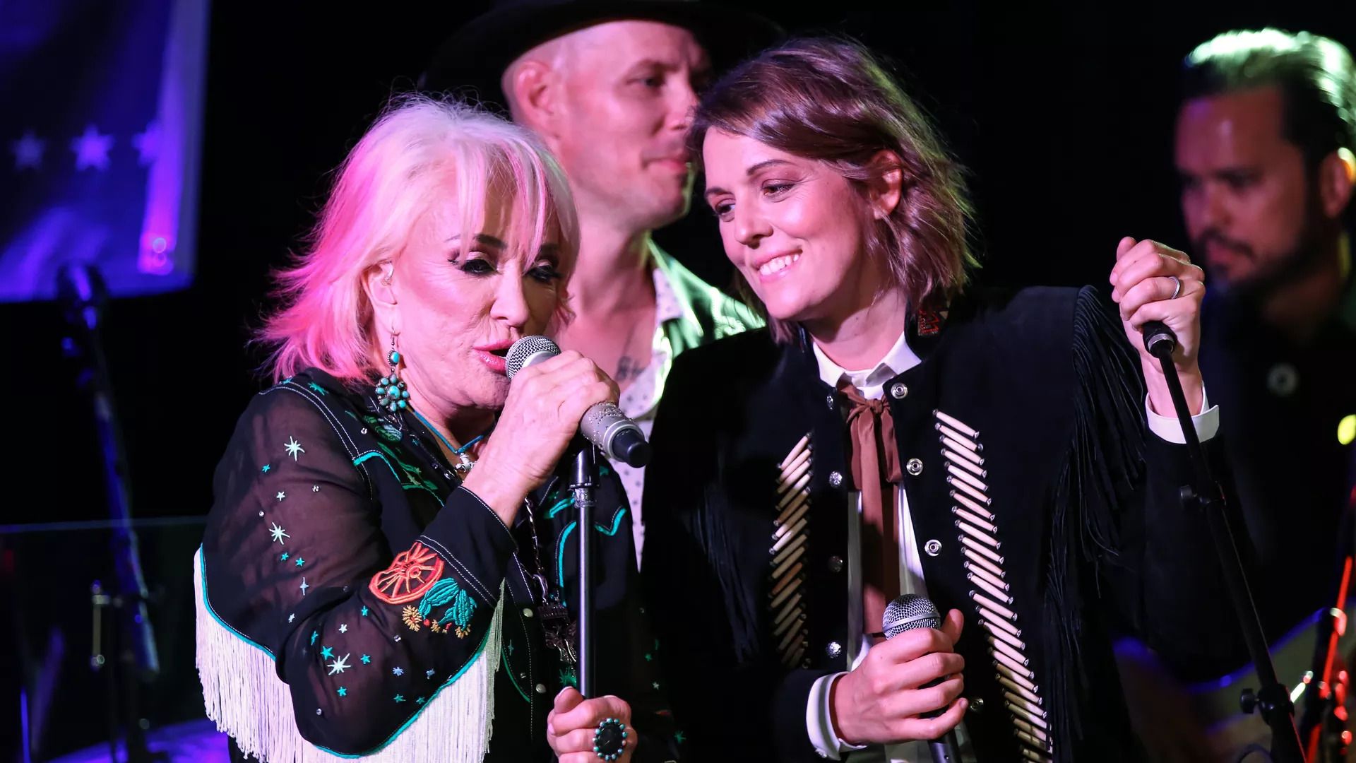 Tanya Tucker and Brandi Carlile performing.