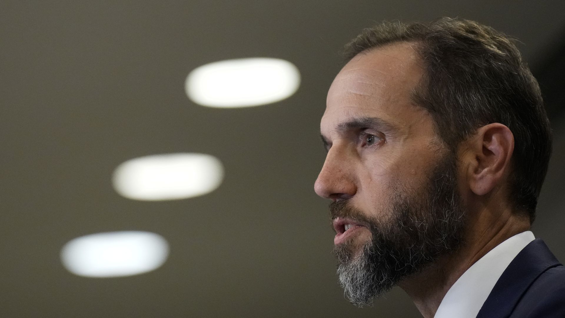 Special Counsel Jack Smith delivers remarks on a recently unsealed indictment including four felony counts against former U.S. President Donald Trump on August 1, 2023 in Washington, DC