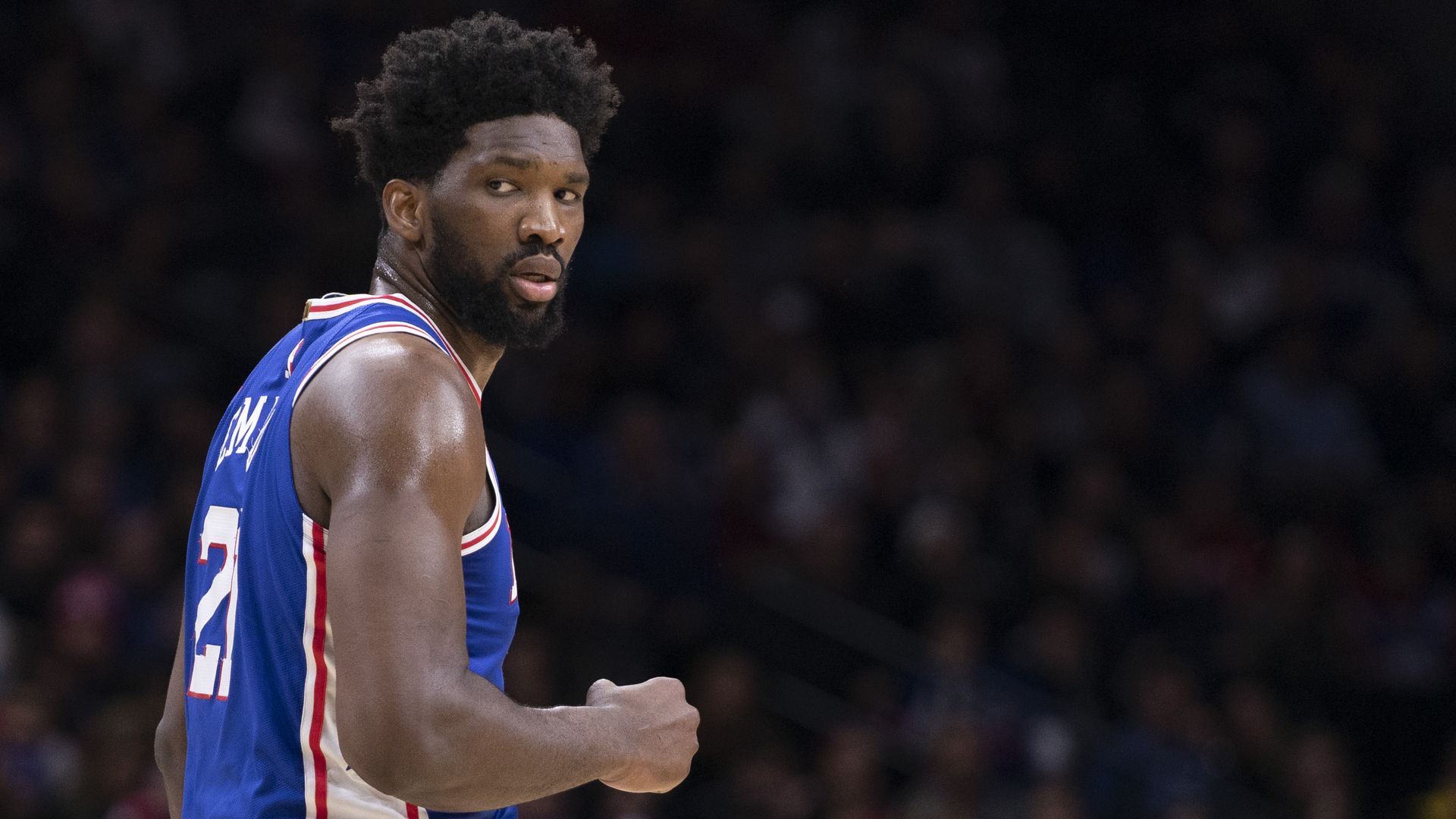 Joel Embiid #21 of the Philadelphia 76ers