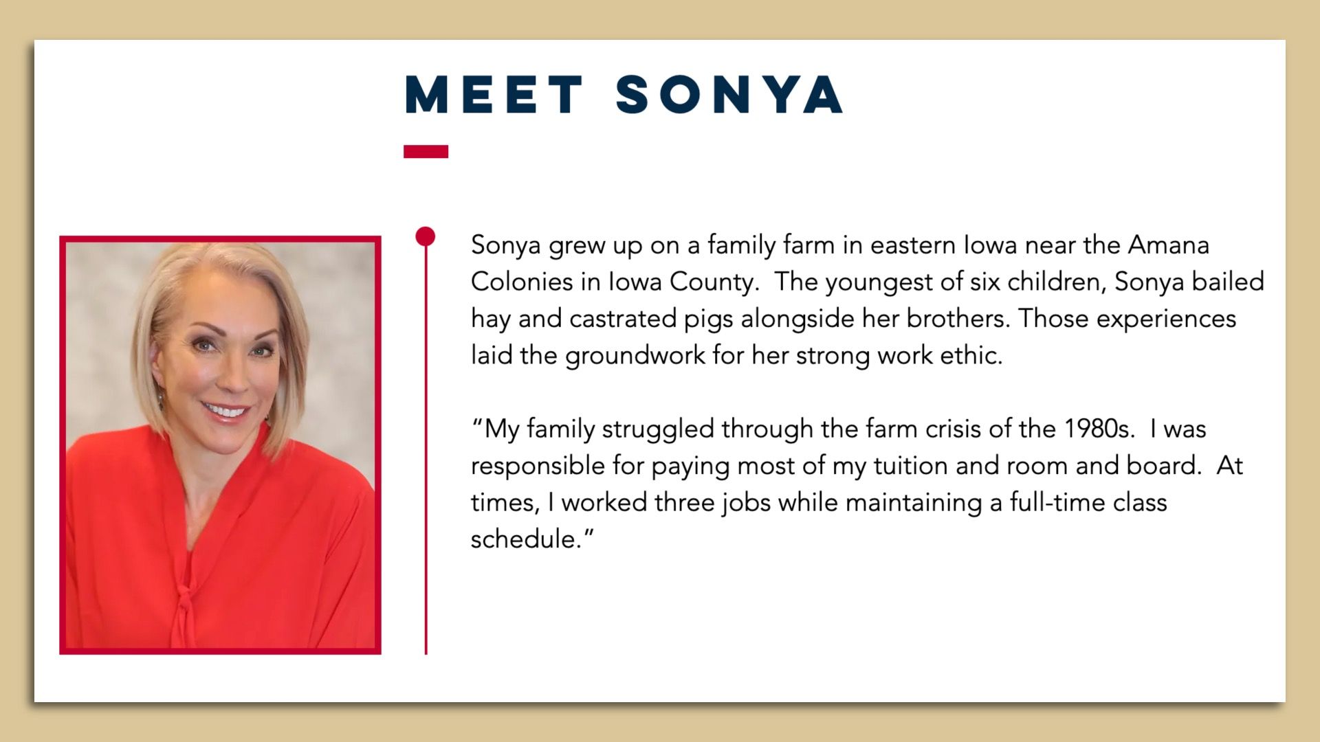 A photo of Sonya