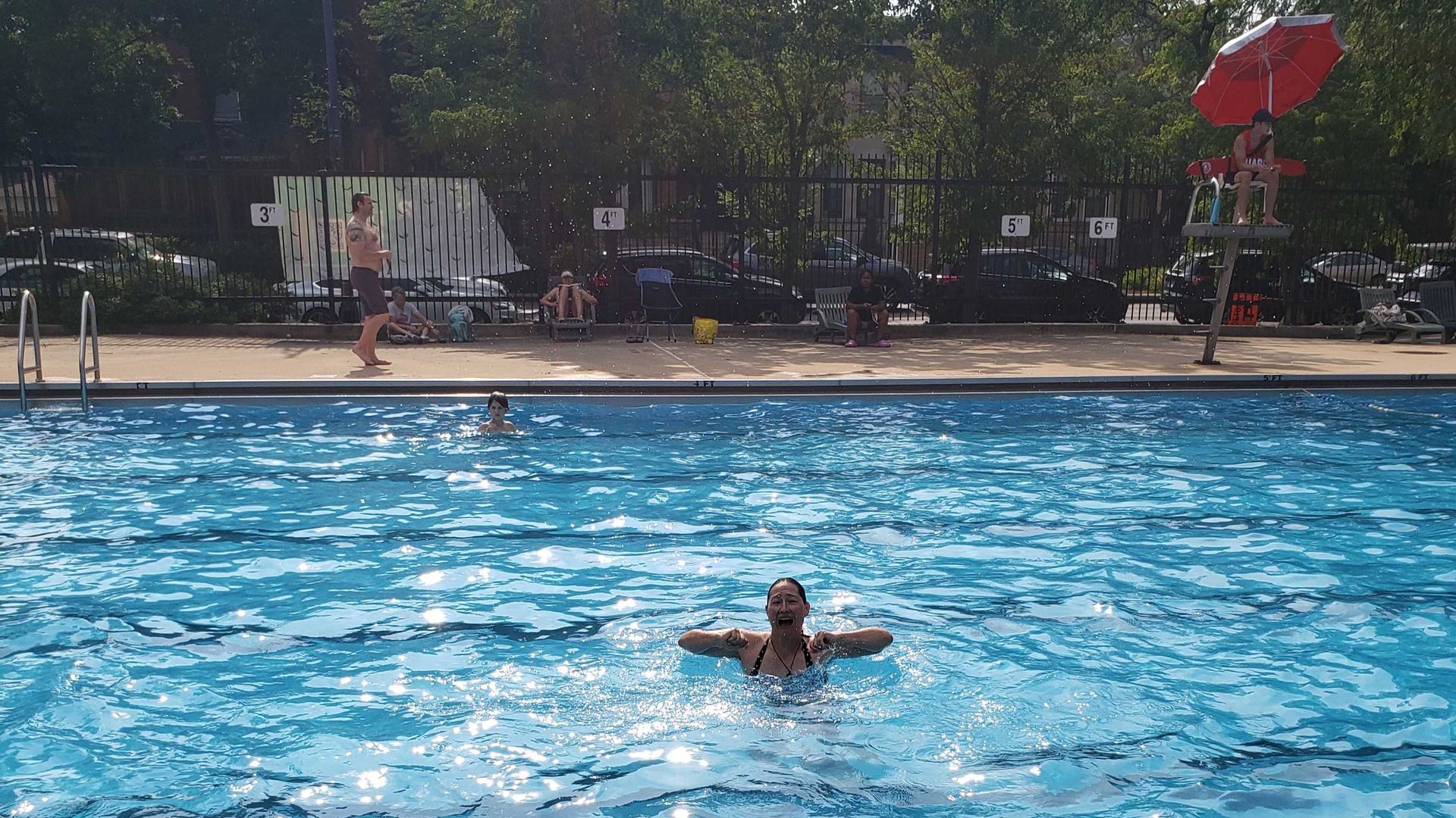 Girl in pool
