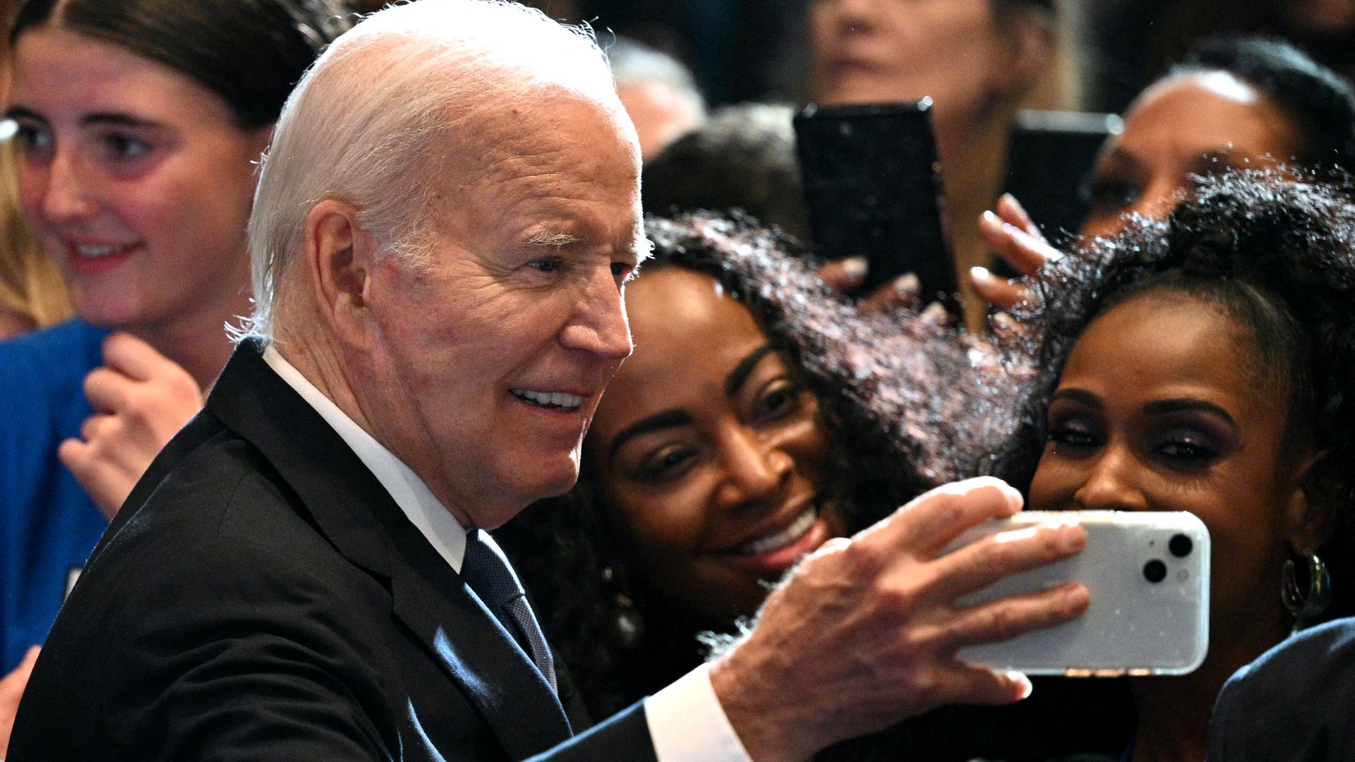 US President Joe Biden takes pictures with supporters as he visits a Biden-Harris campaign debate watch party in Atlanta, Georgia, on June 27, 2024, after President Biden debated former US President and Republican Presidential candidate Donald Trump. Photo: Mandel NGAN/AFP