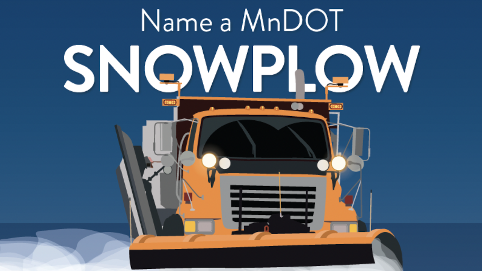 An orange snow plow 