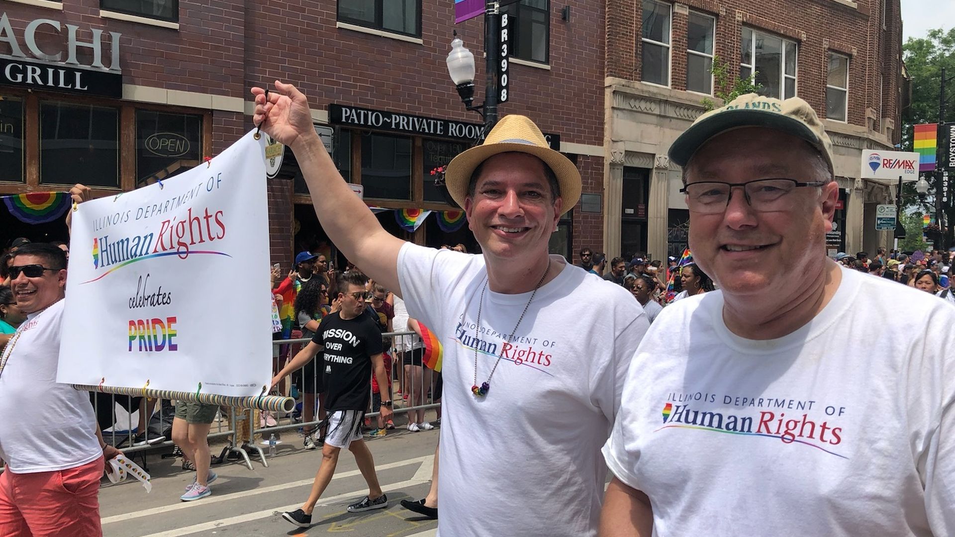 Two guys in a parade
