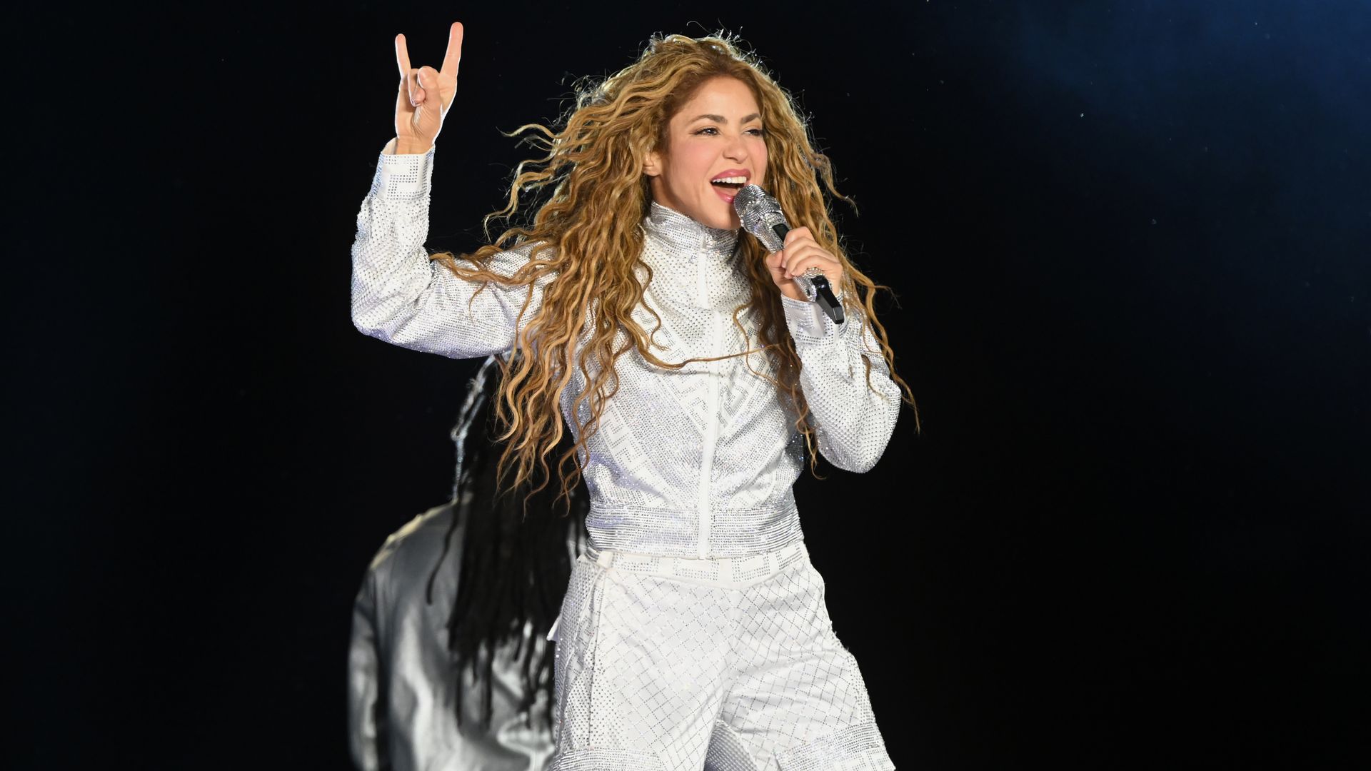 Shakira performing on stage