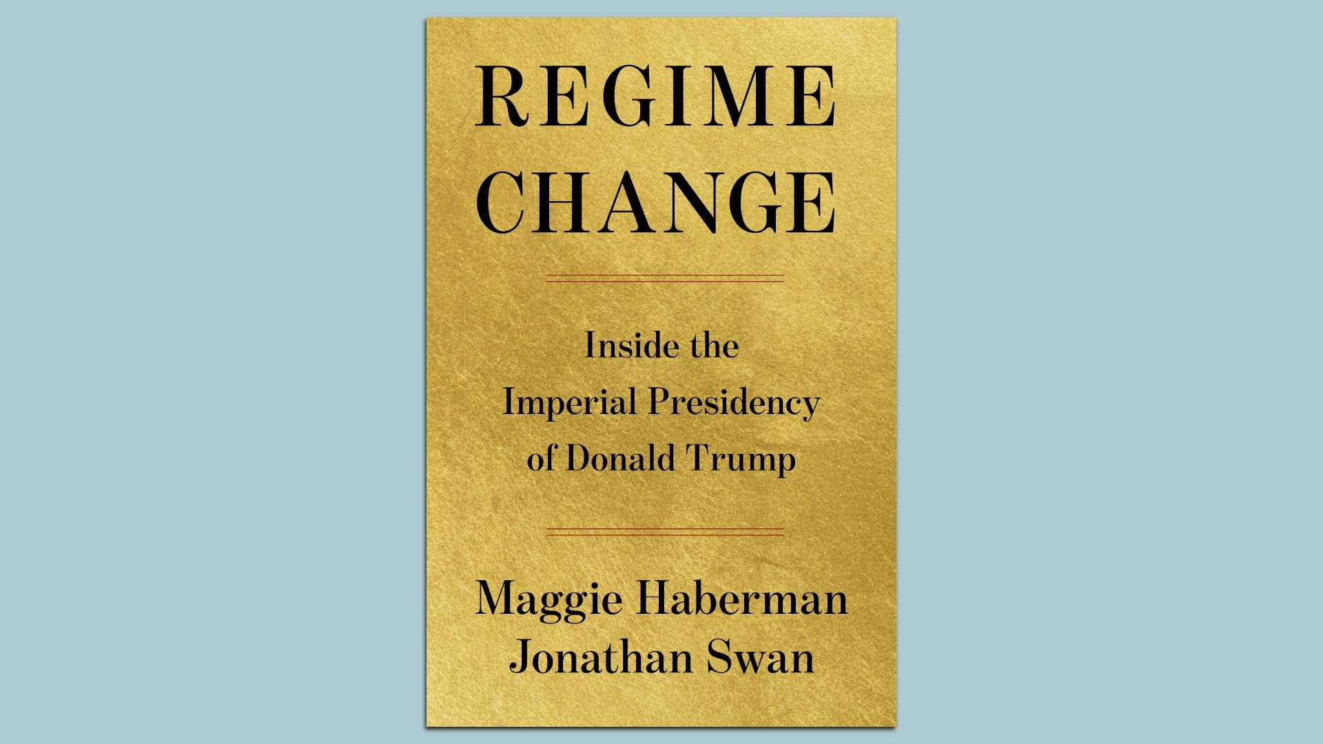 Golden book cover of "Regime Change"